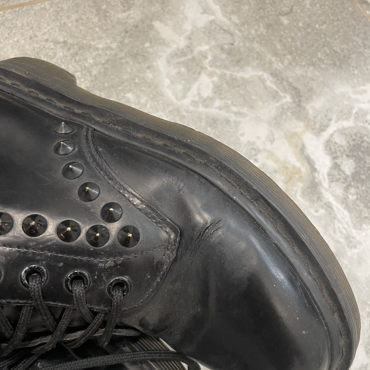 Dr. Martens × Leather Women Dr Martens Black boots shoes spikes rock Size US 7.5 / IT 37.5 - 7 Thumbnail