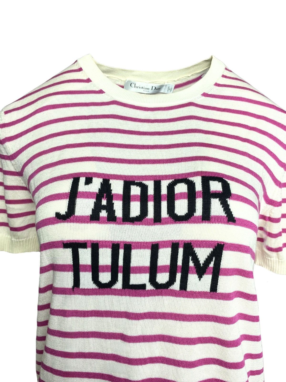 Dior Christian Dior Striped Knit Top Dior J’adore Tulum Size L / US 10 / IT 46 - 3 Thumbnail