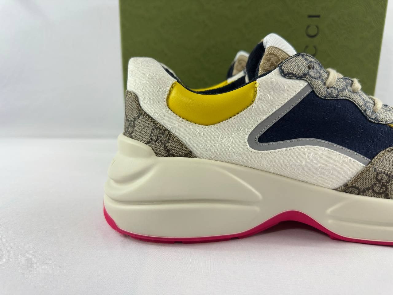 Gucci Gucci GG Rhyton 'Beige White Yellow' Size US 12 / EU 45 - 2 Thumbnail
