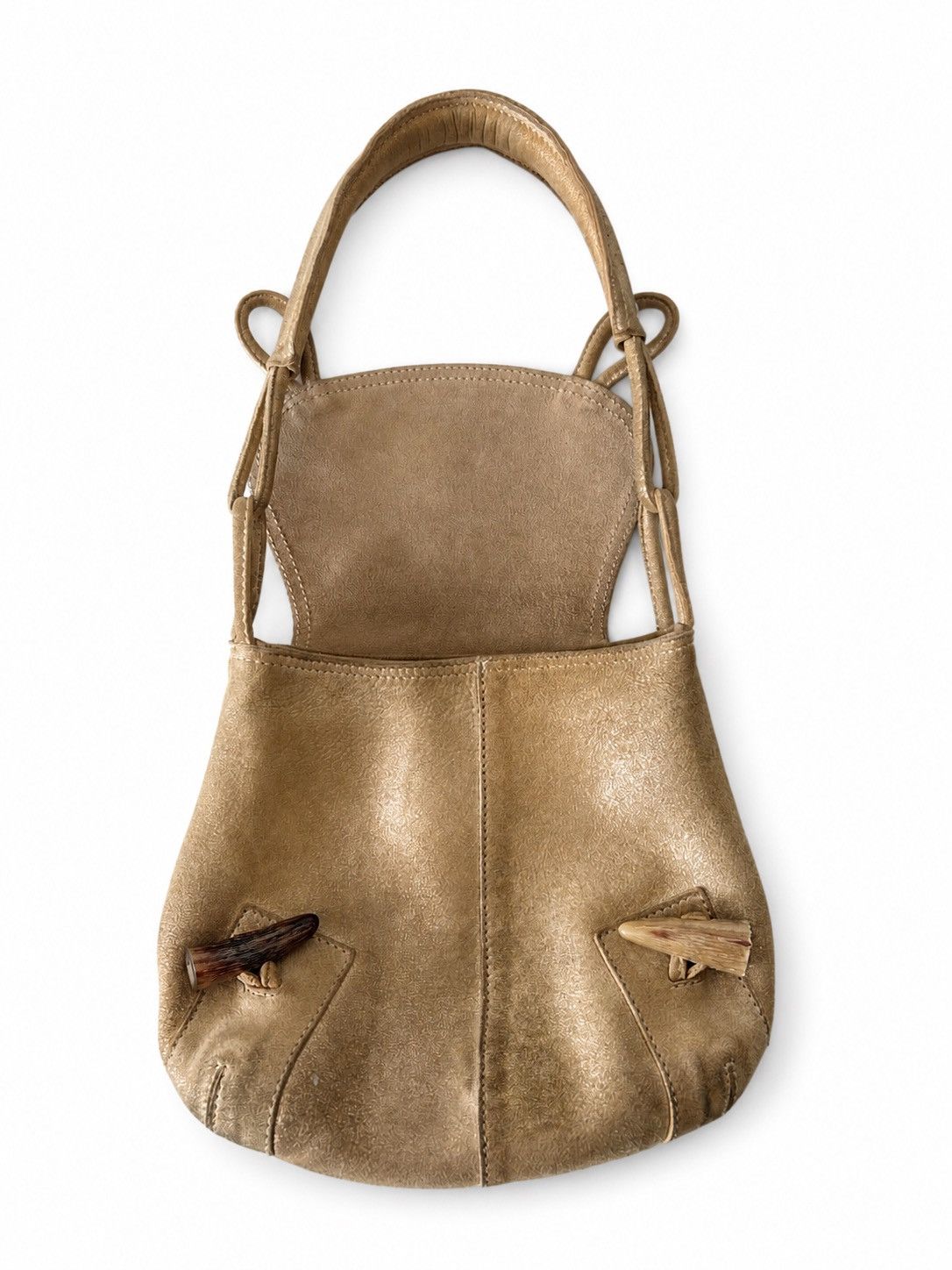 Other Coccinelle Beige Suede Shoulder Bag Genuine Leather Medium Size ONE SIZE - 4 Thumbnail