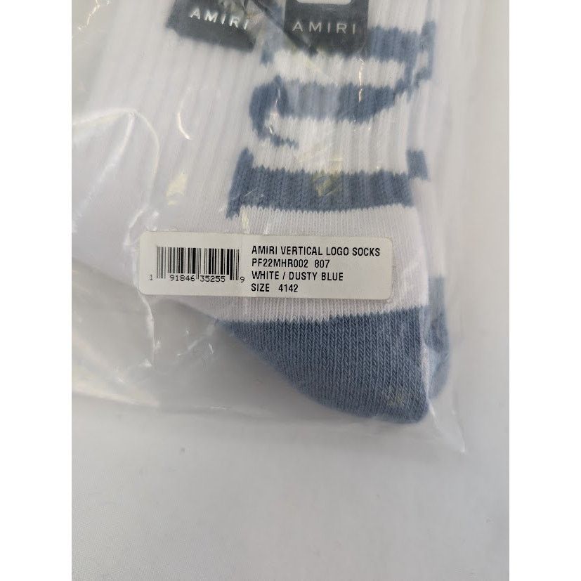 Amiri o1rshd1 Q:3 / Size: 41-42 / Amiri Vertical Logo Socks White Size ONE SIZE - 13 Thumbnail