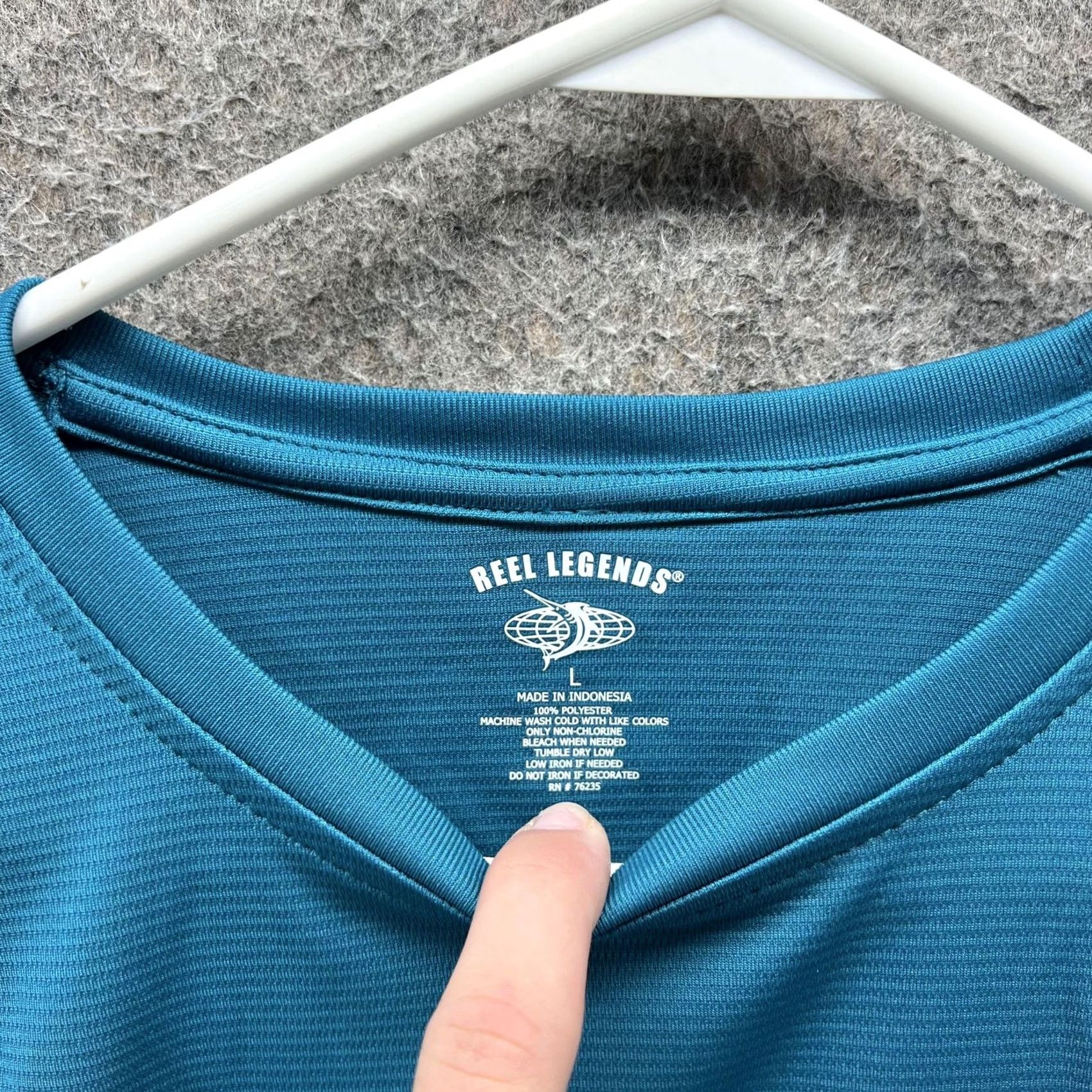 Vintage Reel Legends Shirt Mens Large Blue Long Sleeve Performance Fishing Tee Crewneck Size US L / EU 52-54 / 3 - 5 Thumbnail