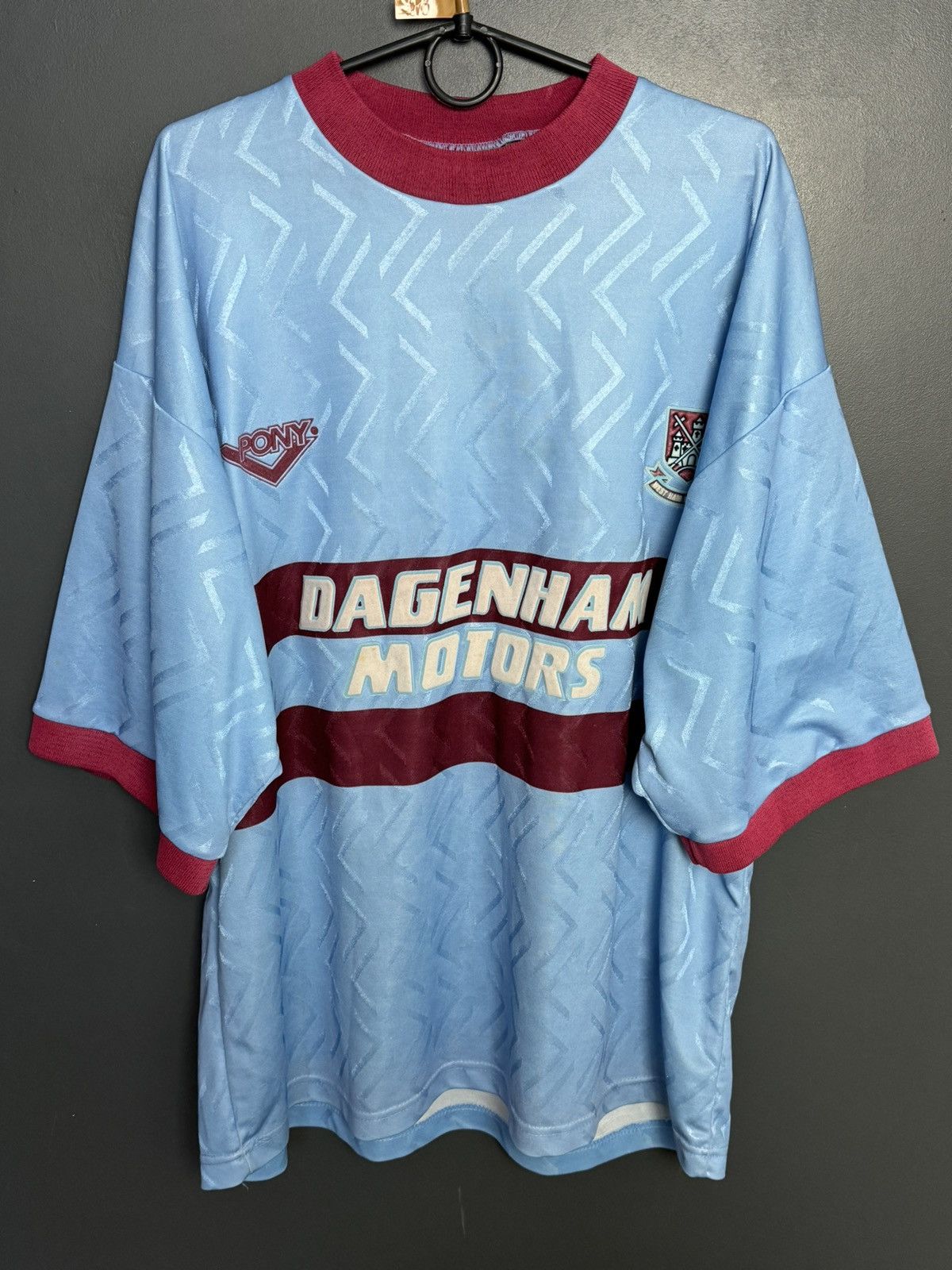 PONY West Ham United 93/95 Away Football Jersey Size US XL / EU 56 / 4 - 1 Thumbnail