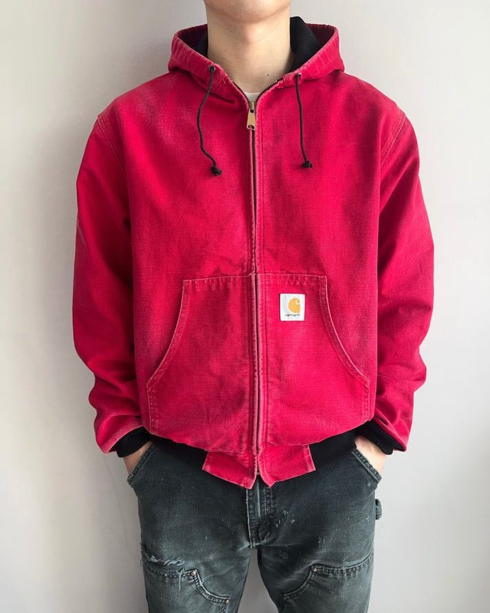 Red carhartt jacket with hood clearance