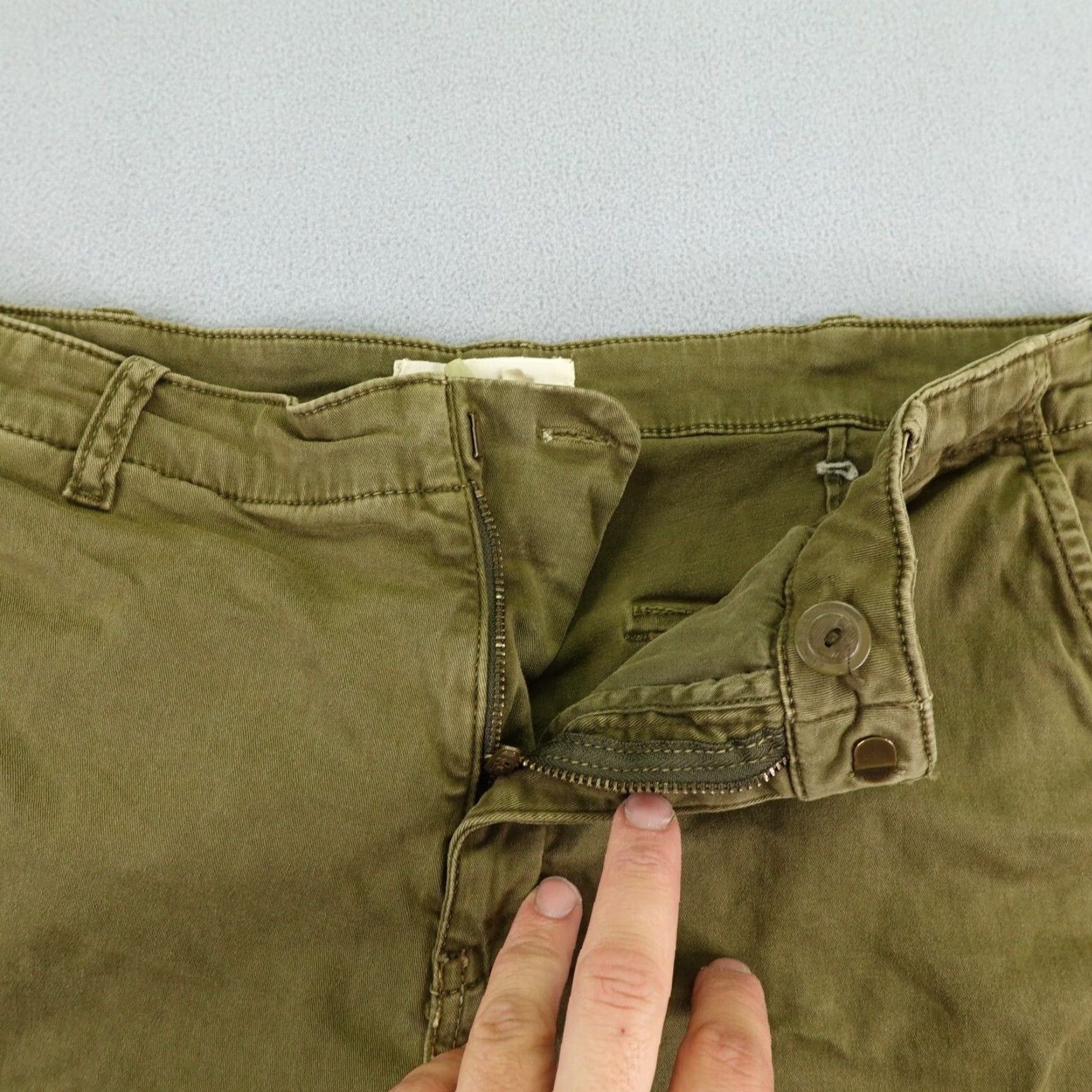 Anthropologie Anthropologie Pants Women 31 Brown Chino Tapered Ankle Zip Twill Relaxed Fit Bohemian Womens Size 34" / US 12 / IT 48 - 5 Thumbnail