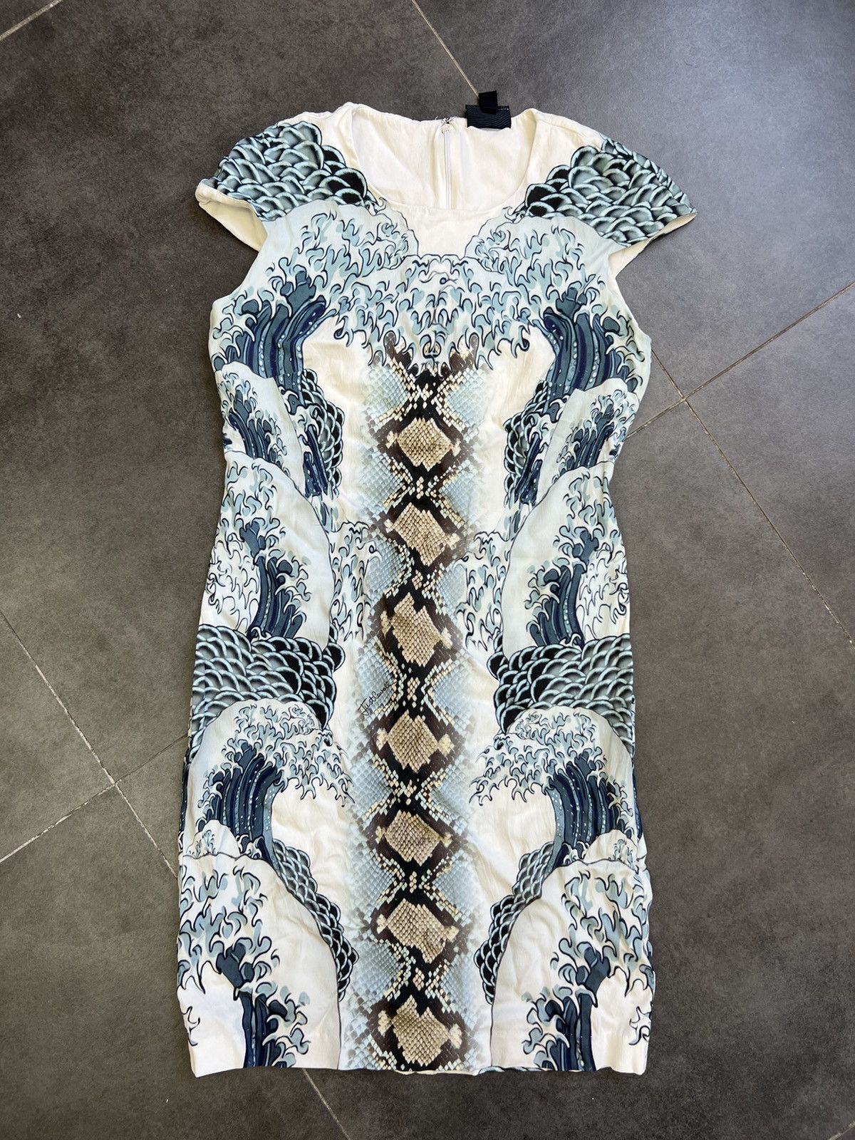 Just Cavalli × Roberto Cavalli Roberto Cavalli Japanese waves snakeskin dress Size S / US 4 / IT 40 - 3 Thumbnail