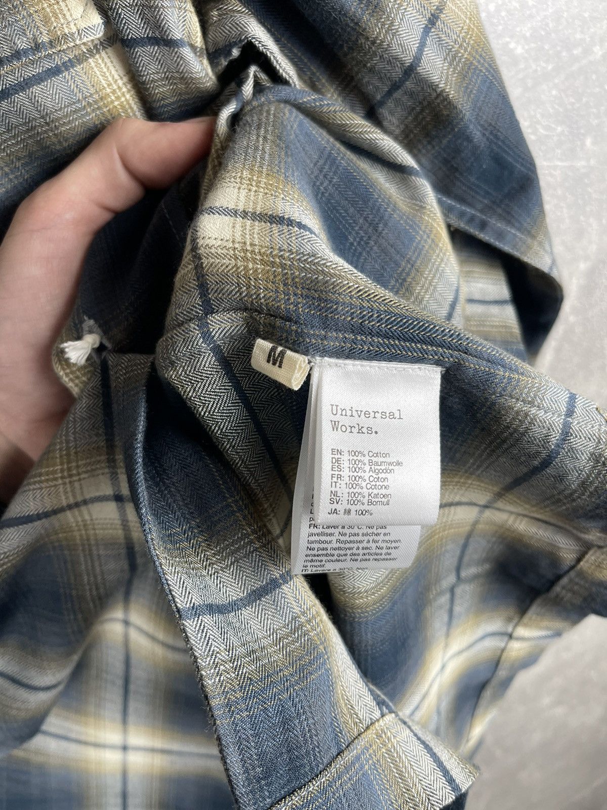 Universal Works Universal Works L.S Utility Shirt Navy E5 Shadow Check Size US M / EU 48-50 / 2 - 10 Thumbnail