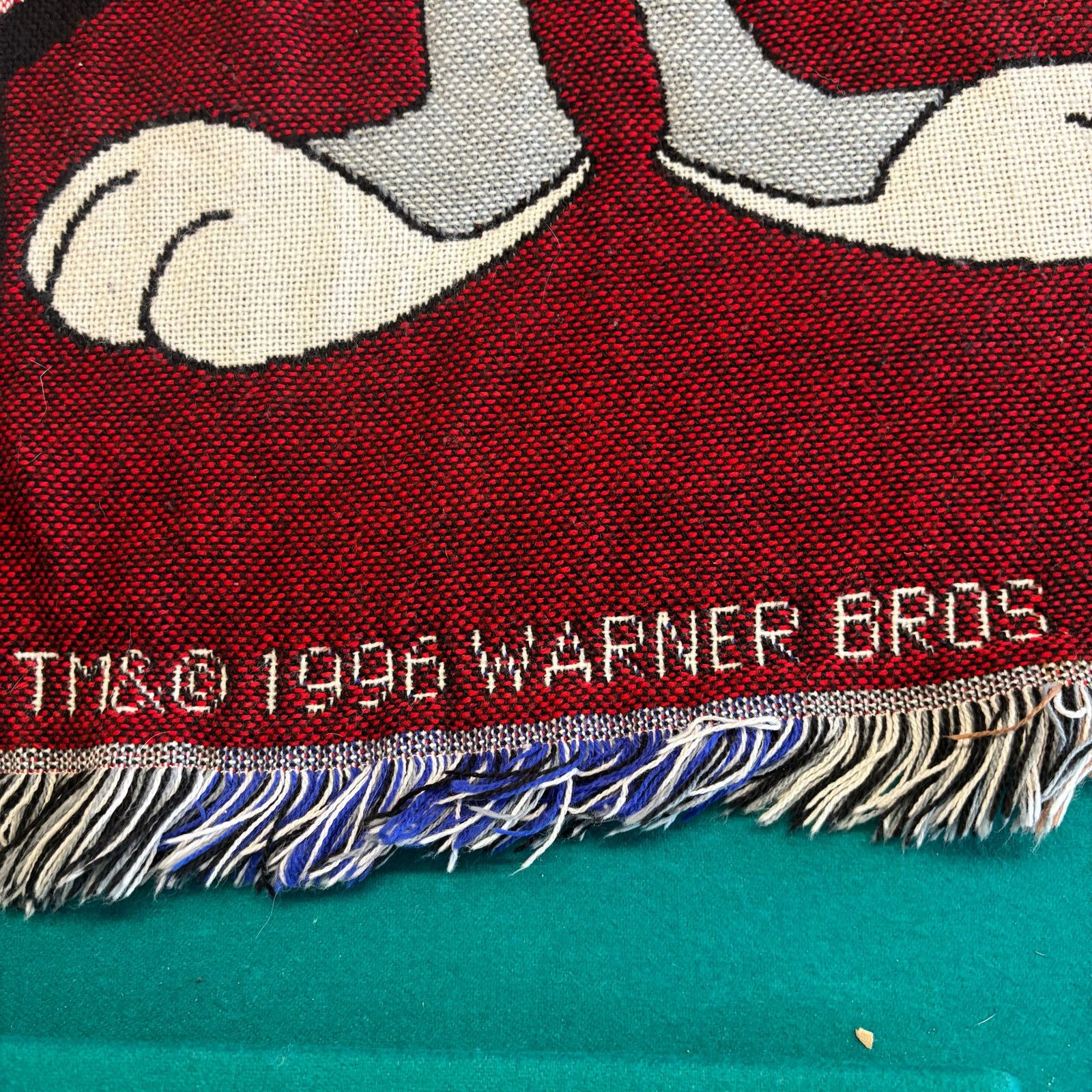 Warner Bros Vintage Space Jam 1996 Bugs Bunny Michael Jordan Blanket Size ONE SIZE - 5 Thumbnail