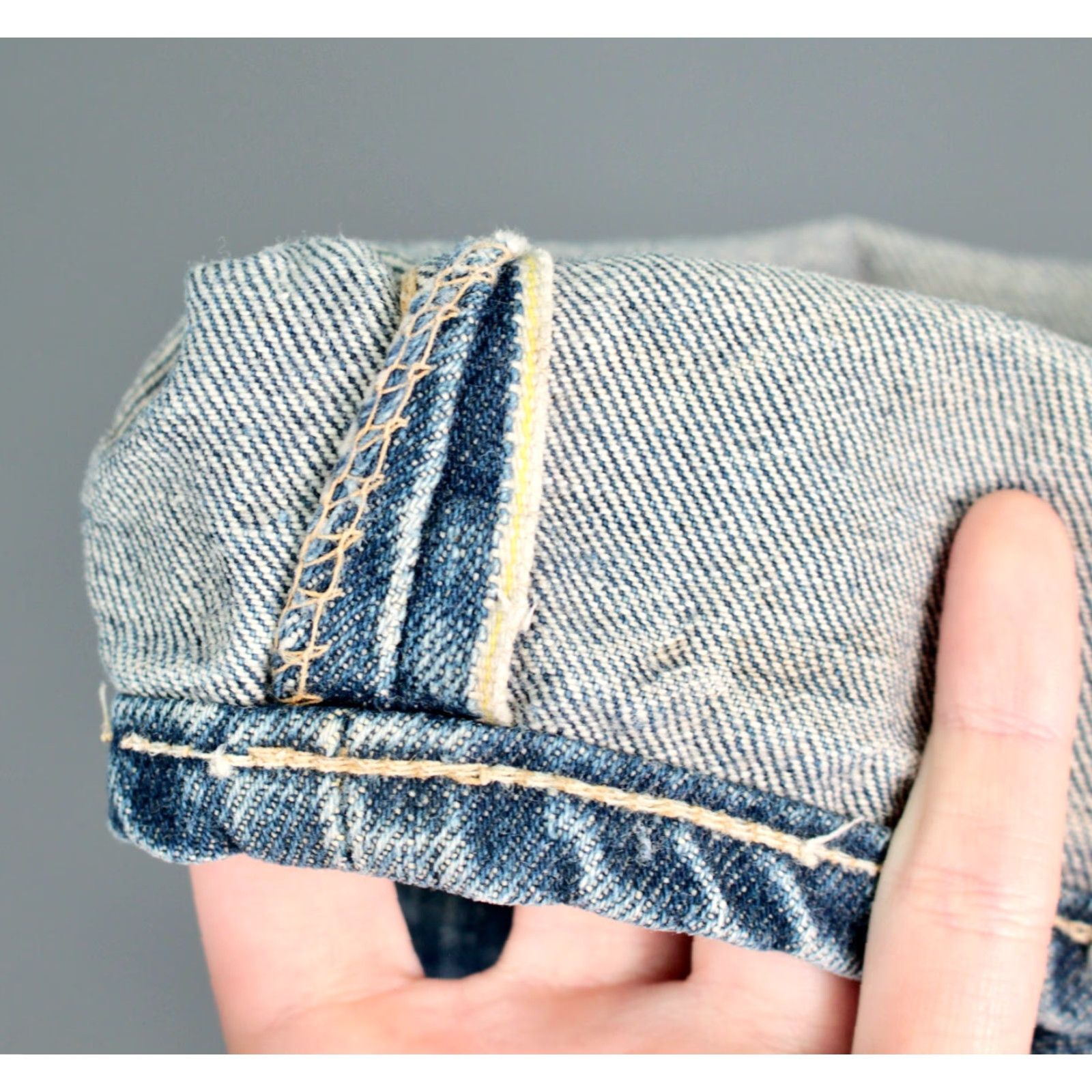 Vintage 60s Selvage Jeans VTG J.M. McDonald Co. Blue Denim 28.5x31.75 Regular 1960s Mens Boys Rockabilly Jeans Size US 29 - 3 Thumbnail