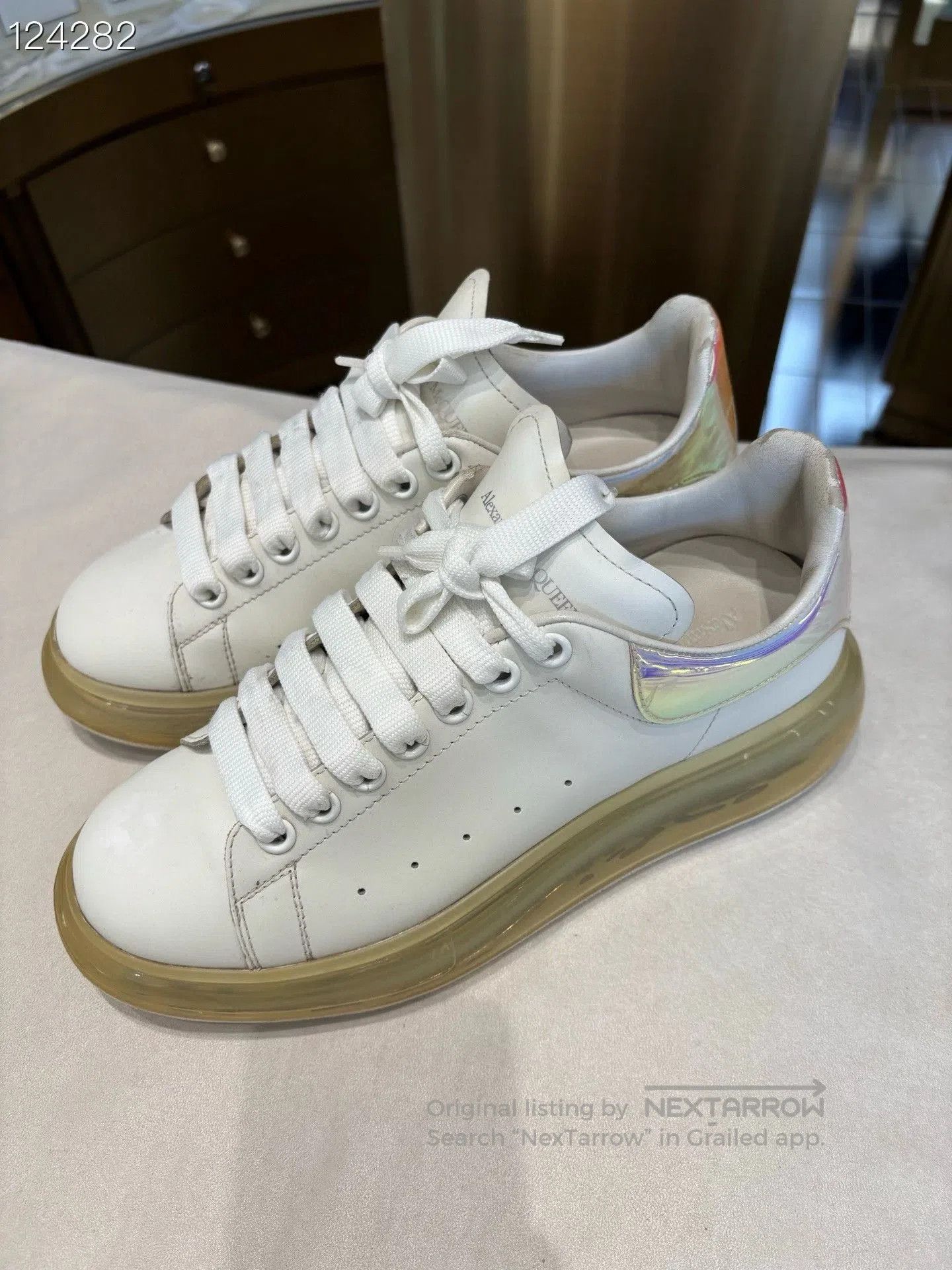 Alexander McQueen Alexander McQueen Iridescent White Sneakers. Size US 8 / EU 41 - 2 Thumbnail