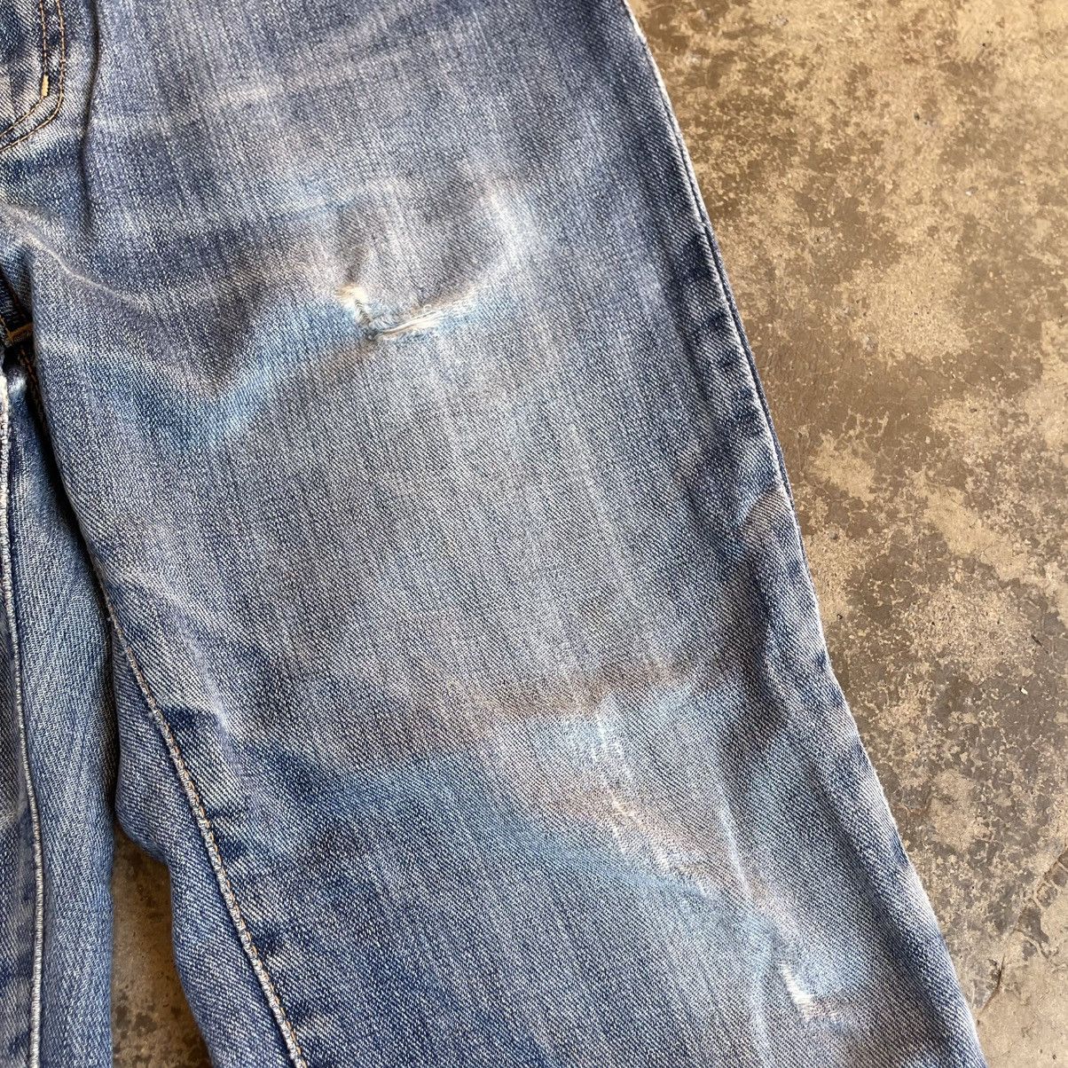 Edwin 🔥Vintage Edwin 403 Stoned Washed Ripped Distress Denim Jeans Size US 33 - 8 Thumbnail