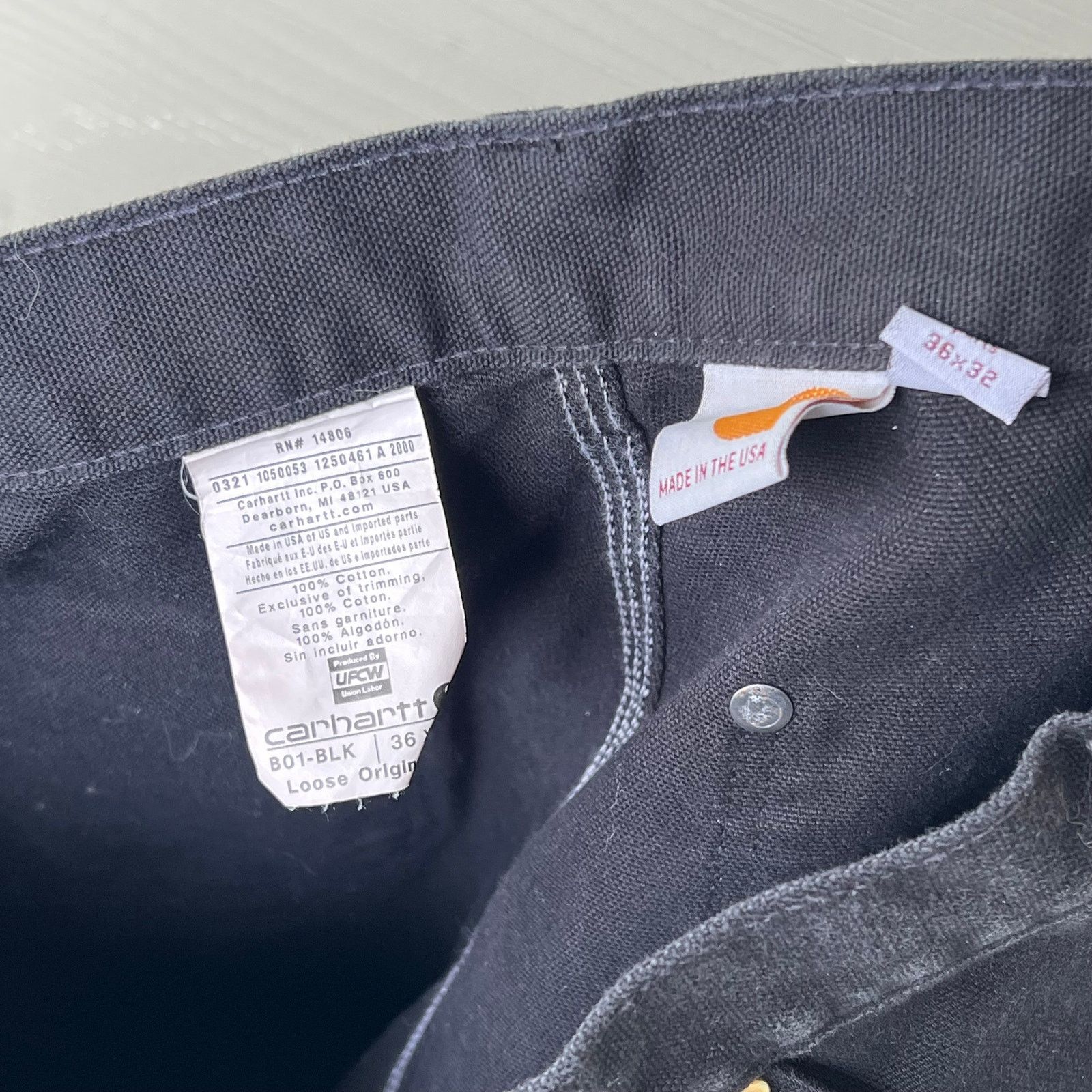 Carhartt × Vintage Carhartt black double knee work wear carpenter pants Size US 34 / EU 50 - 7 Thumbnail