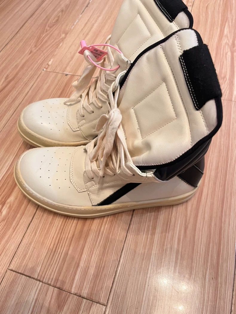 Rick Owens Rick Owens Black and White High-Top Sneakers-dmc Size US 7.5 / EU 40-41 - 1 Thumbnail