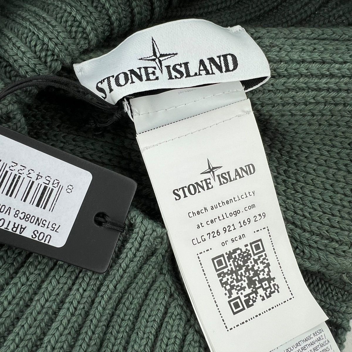 Stone Island Stone Island Balaclava Green Wool & Nylon Metal Size ONE SIZE - 3 Thumbnail
