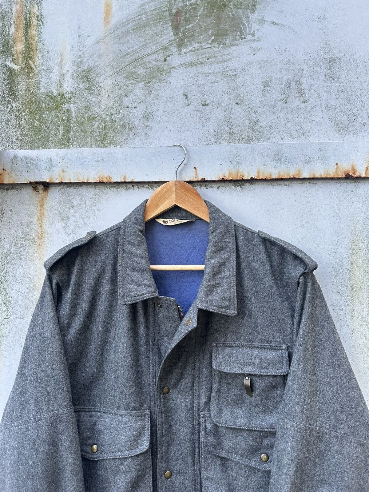 Vintage 👹Vintage Carmina Wool Tactical Bomber Jacket Size US M / EU 48-50 / 2 - 4 Thumbnail