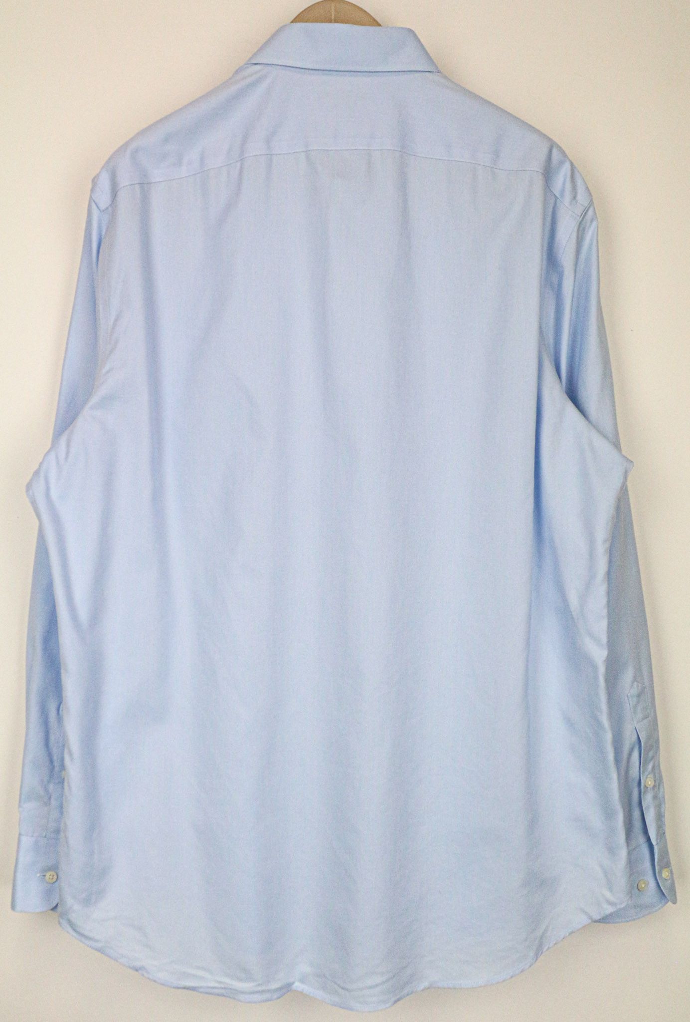 Suitsupply 46/18 Slim Blue Cotton Button-Up Shirt 79303 Size 46R - 2 Thumbnail