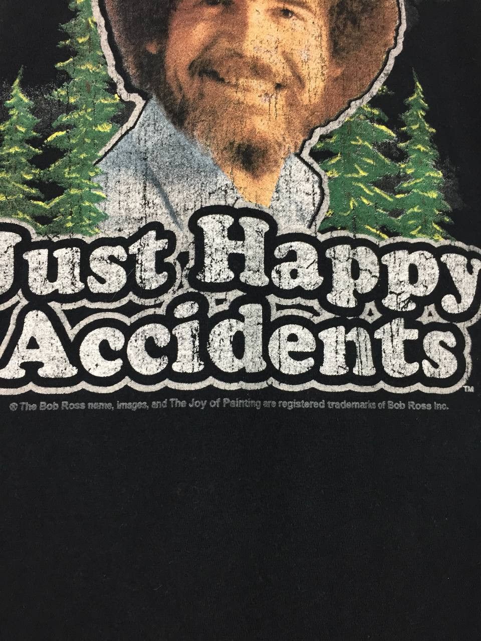 Vintage Bob Ross "No Mistakes,Just Happy Accidents" Graphic Tee Size US M / EU 48-50 / 2 - 4 Thumbnail