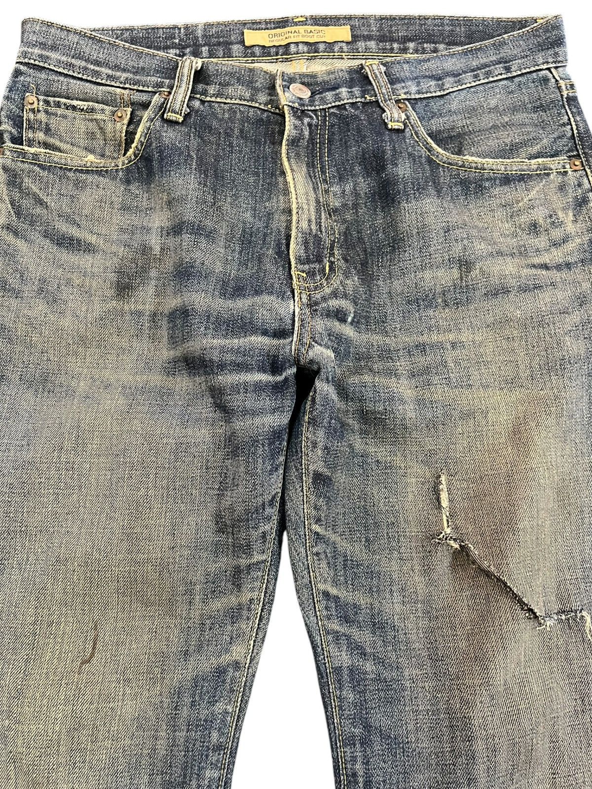 Jun Takahashi × Uniqlo Vintage Uniqlo B-002 Flare Mudwash Denim Size US 32 / EU 48 - 2 Thumbnail
