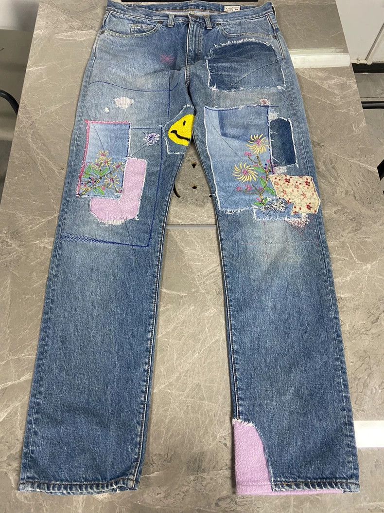 Kapital Kountry Kapital Kountry Kapital Kountry Hand-Embroidered Denim Pan Size US 36 / EU 52 - 1 Thumbnail