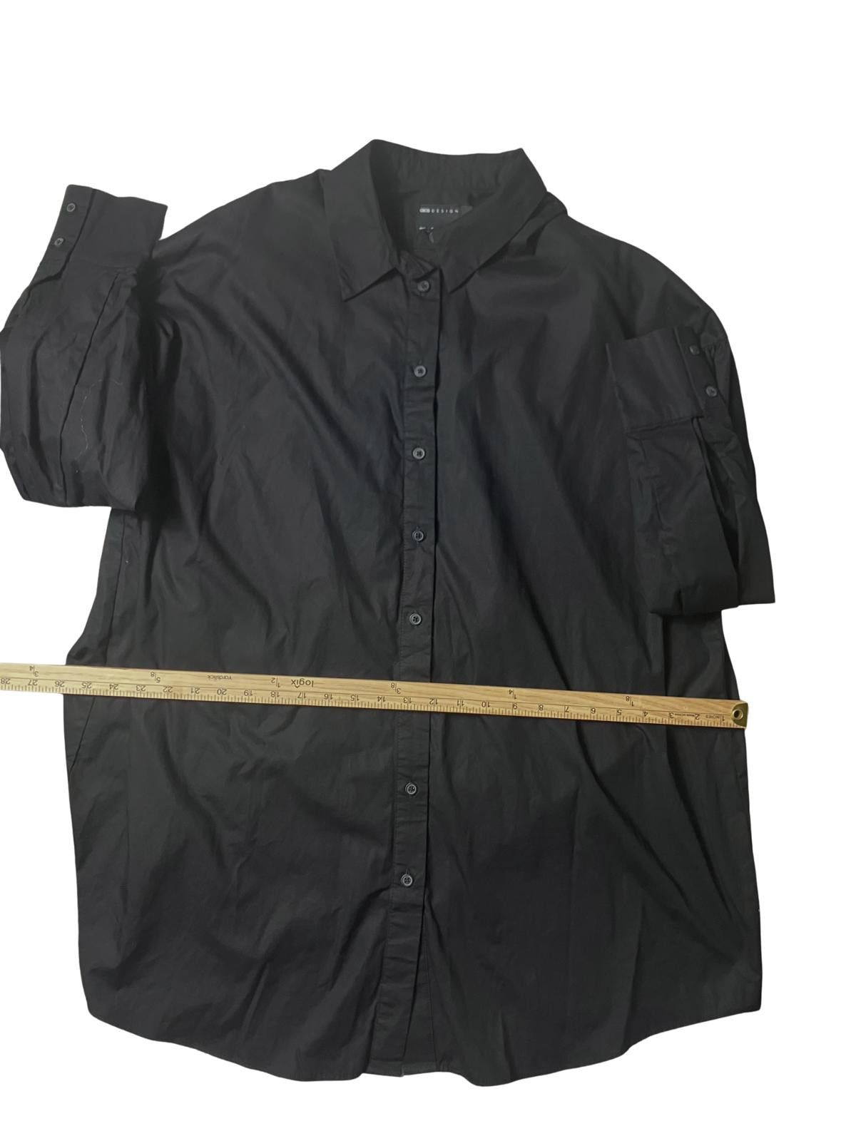 Asos ASOS Design Black Oversized Shirt Dress Cotton Button Front Size US M / EU 48-50 / 2 - 6 Thumbnail