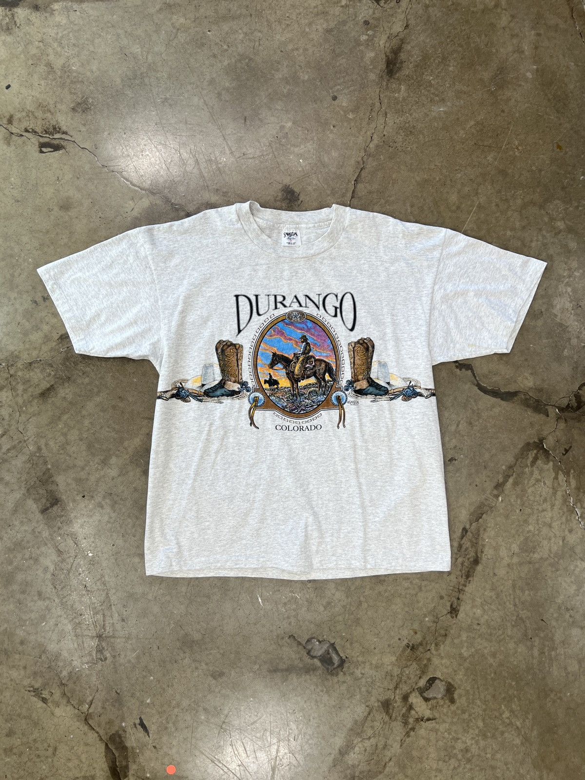 Vintage Vintage Durango Western Horses Cowboy Boots Tee XXL Size US XXL / EU 58 / 5 - 2 Thumbnail