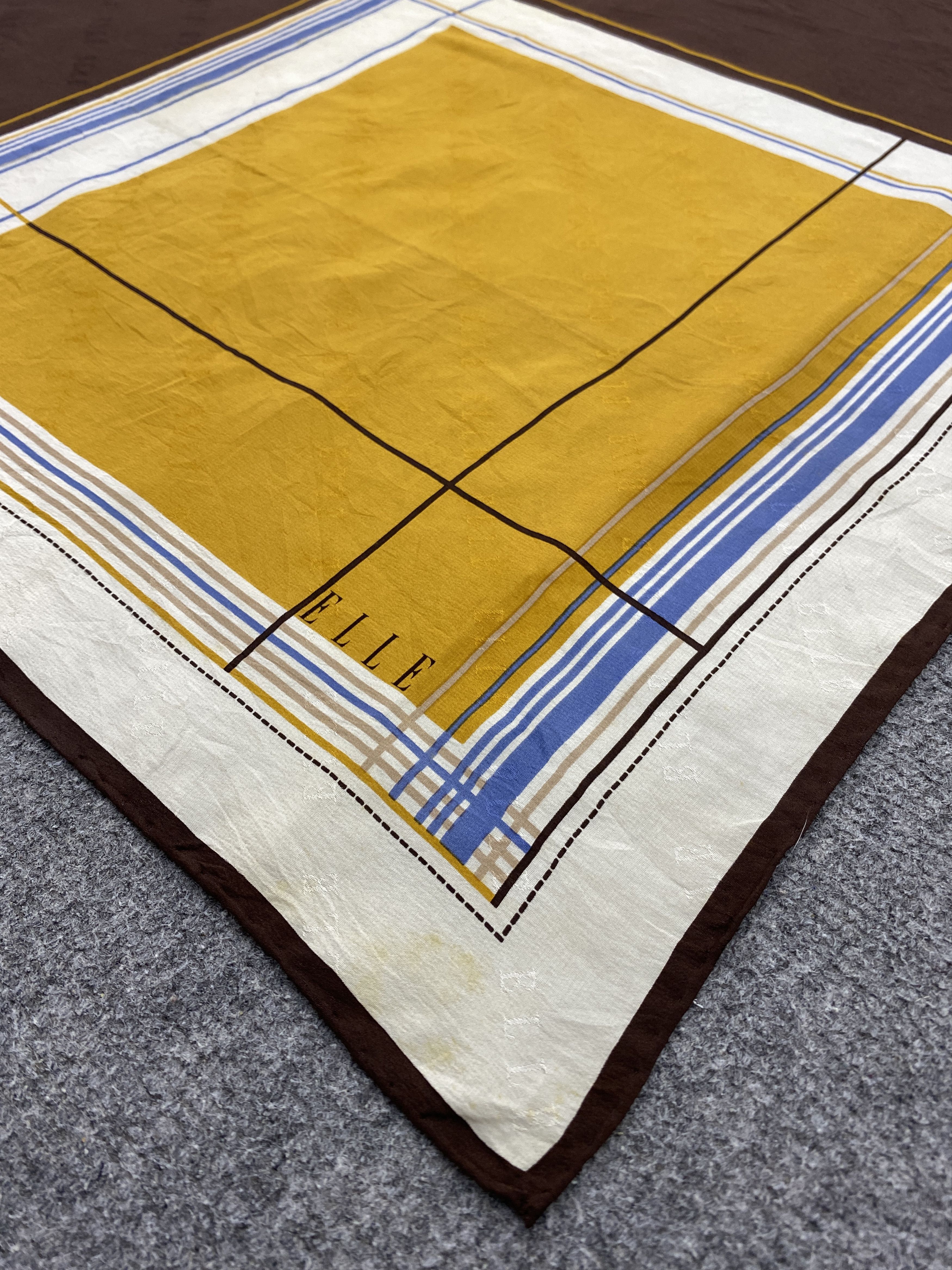 Vintage Vintage Elle Silk Shawl / Silk Scarf SN0246 Size ONE SIZE - 4 Thumbnail
