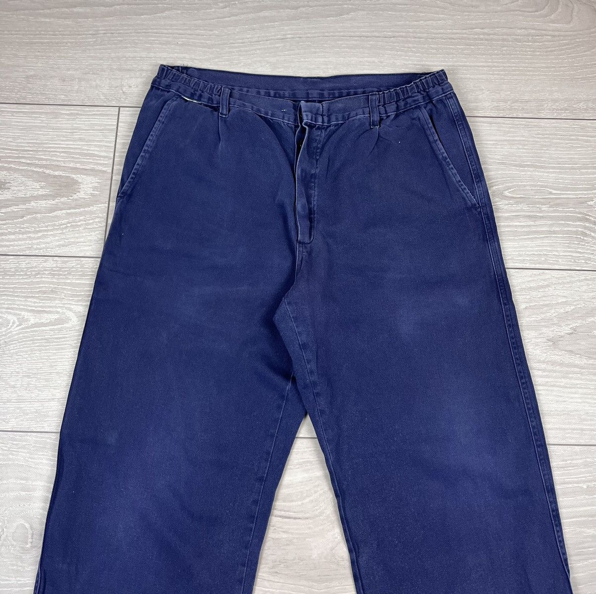 Le Laboureur Le Laboureur Vintage 80s Blue French Work Pants Size US 34 / EU 50 - 3 Thumbnail