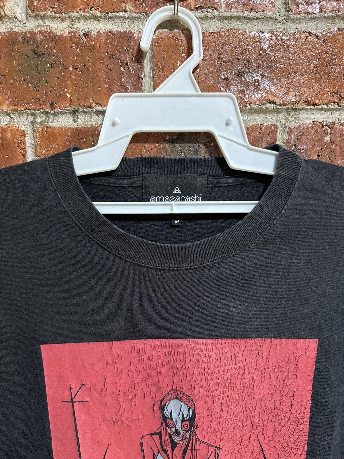 Japanese Brand Vintage Amazarashi Skull Mask Faded Long Sleeve Tee Size US M / EU 48-50 / 2 - 7 Thumbnail