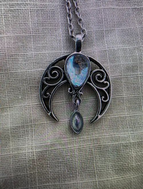 Other Boho Hollow Moon Water Drop Stone Necklace Size ONE SIZE - 1 Thumbnail