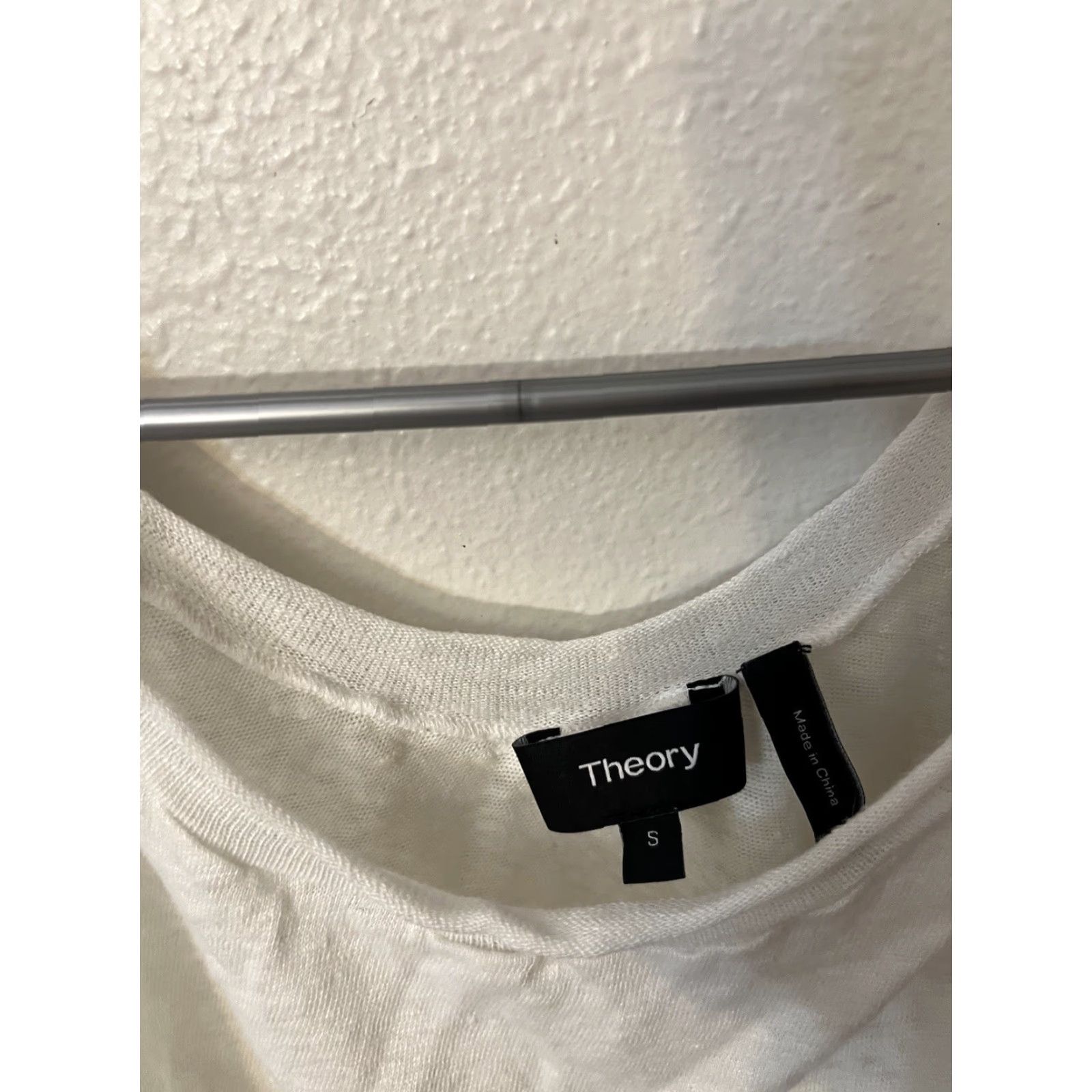 Theory VINTAGE Theory Tank Women S White Linen Sleeveless Tunic Scoop Neck Casual Size S / US 4 / IT 40 - 2 Thumbnail