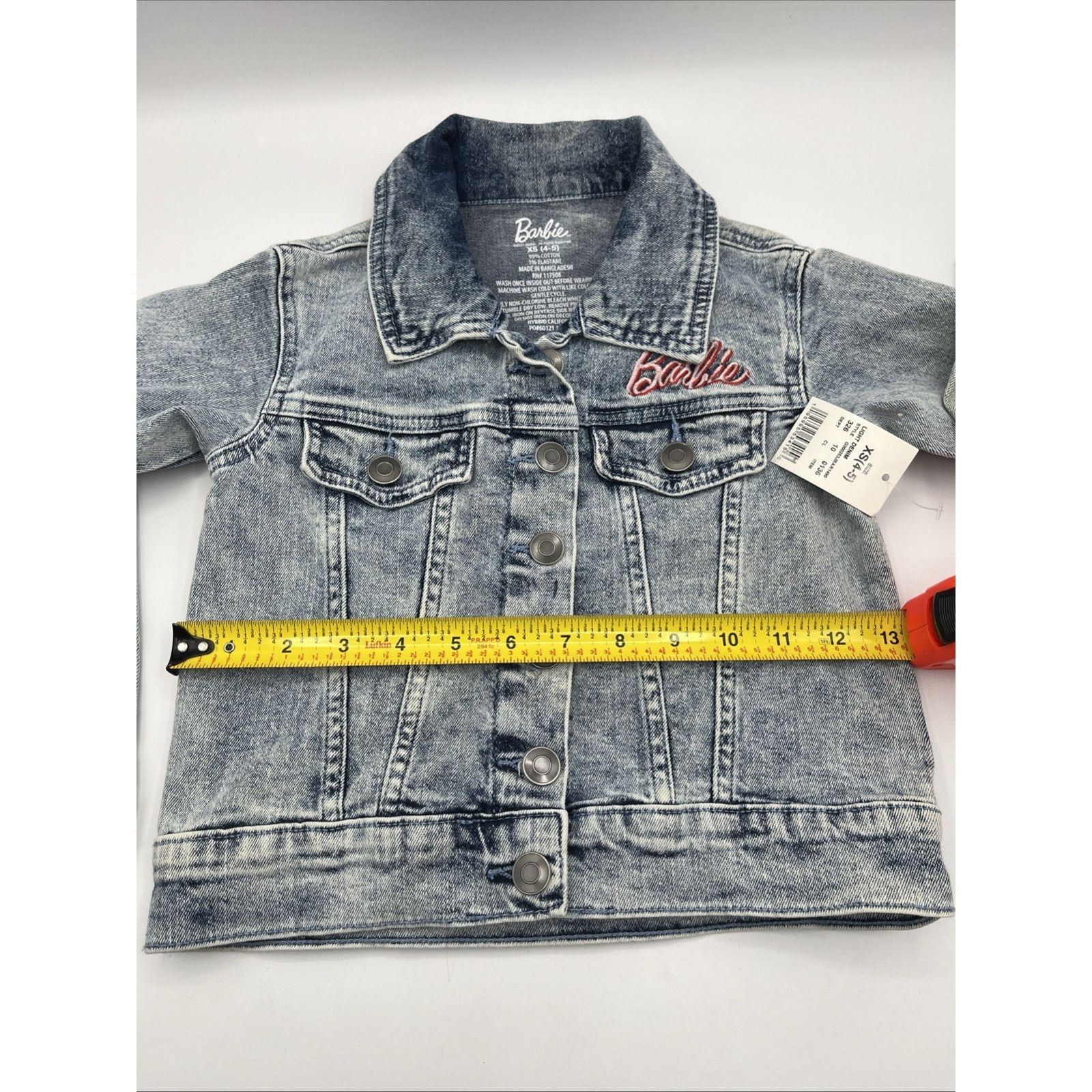 Disney Disney Barbie Girls Blue Graphic Jean Jacket Girl Revolution Size XS / US 0-2 / IT 36-38 - 8 Thumbnail