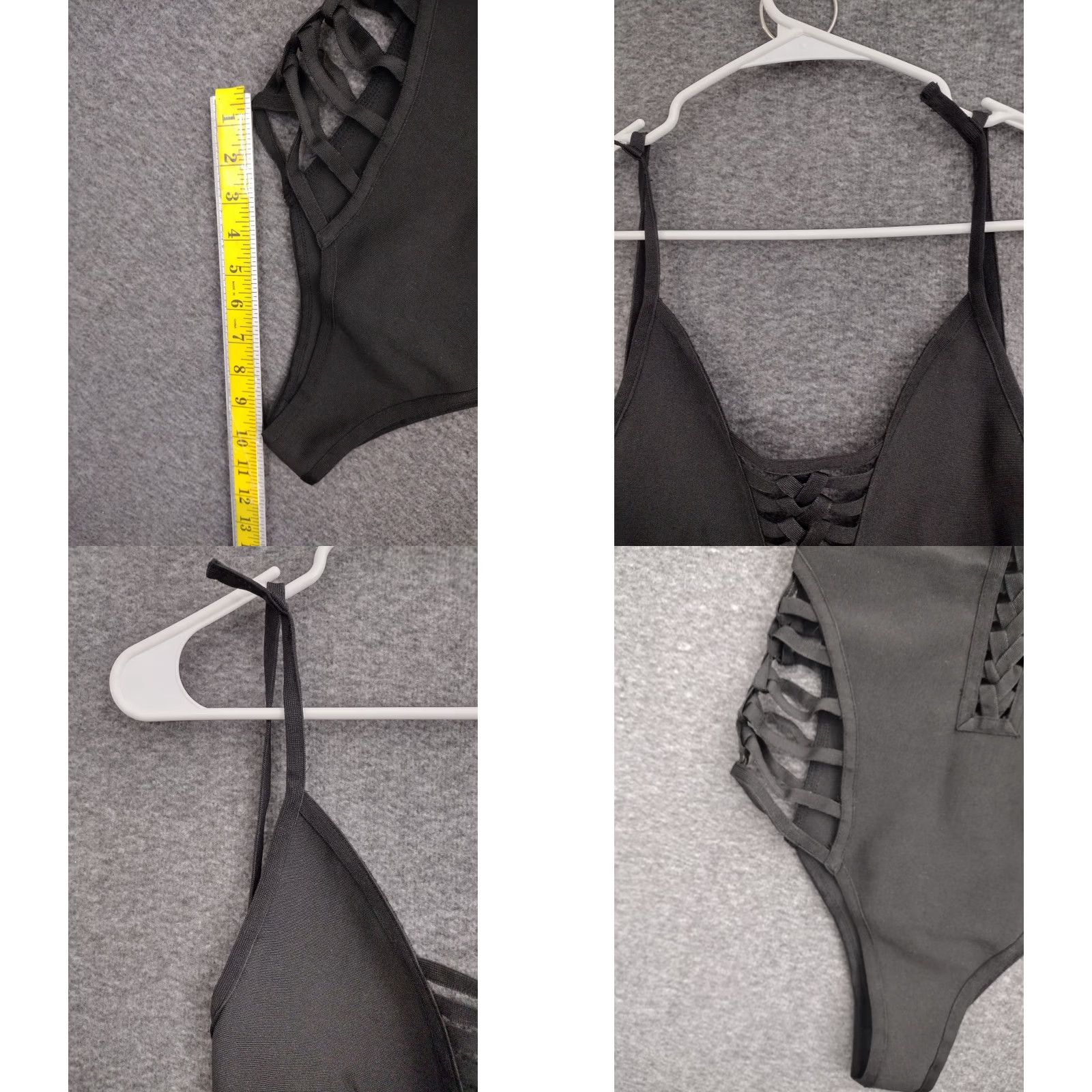 Vintage Codigo One Piece Swimsuit S Black One Piece Womens Bathing Suit Strappy Tank Open Back Beatch Theme Adjustable Strap Vintage No? Size S / US 4 / IT 40 - 8 Thumbnail