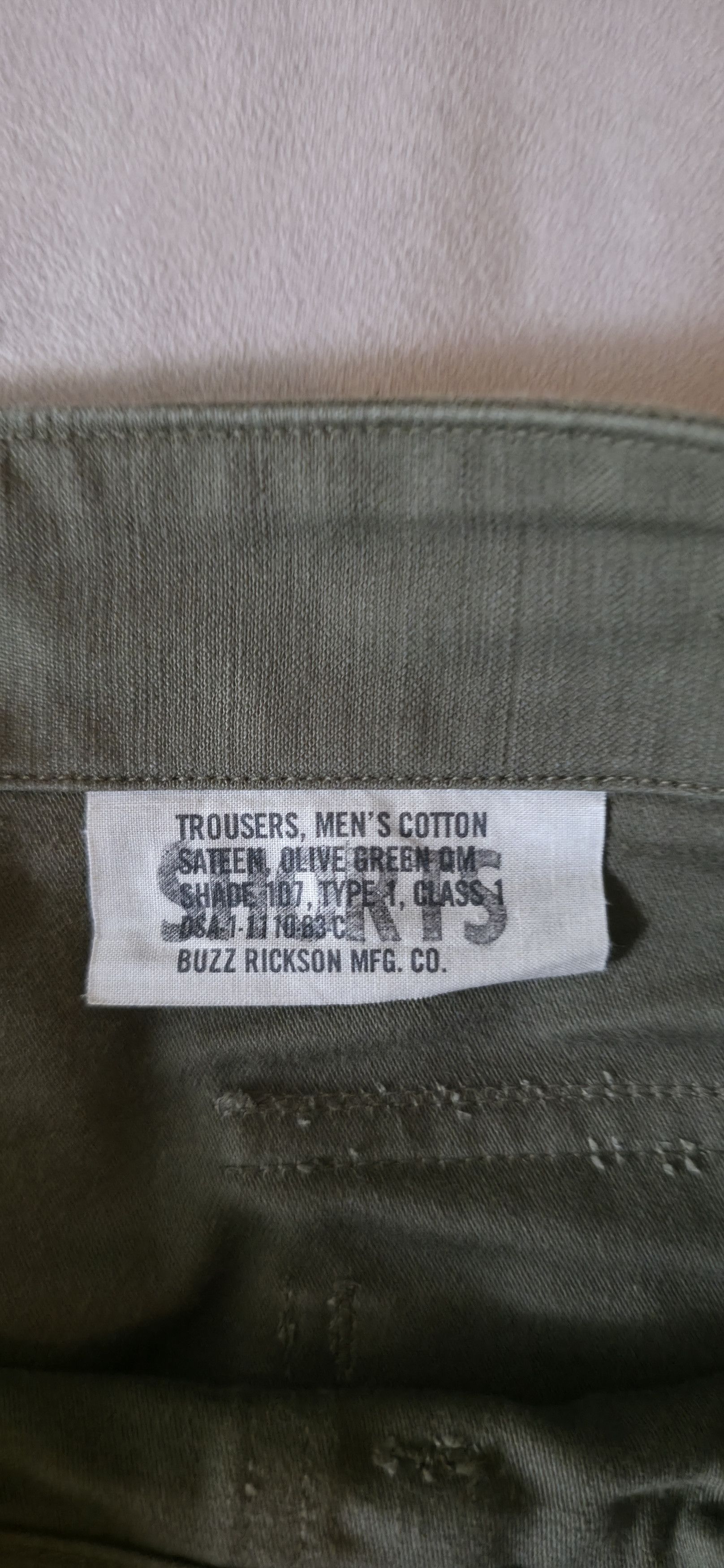 Buzz Rickson's OG-107 Fatigue Shorts Size US 36 / EU 52 - 3 Thumbnail