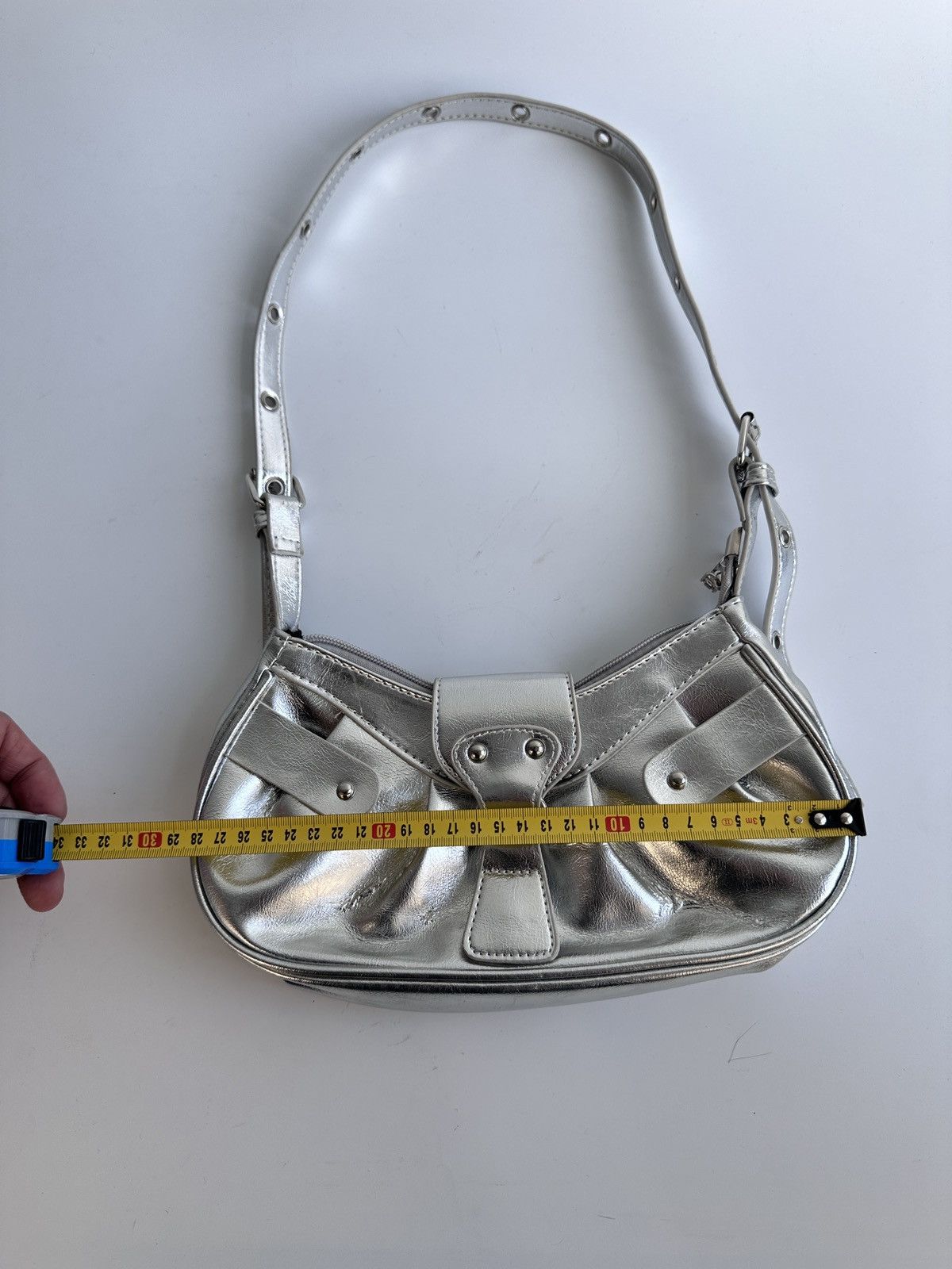Other Trendy Shoulder Bag Cyber Grunge Aesthetic Chrome Hobo Purse Size ONE SIZE - 10 Thumbnail