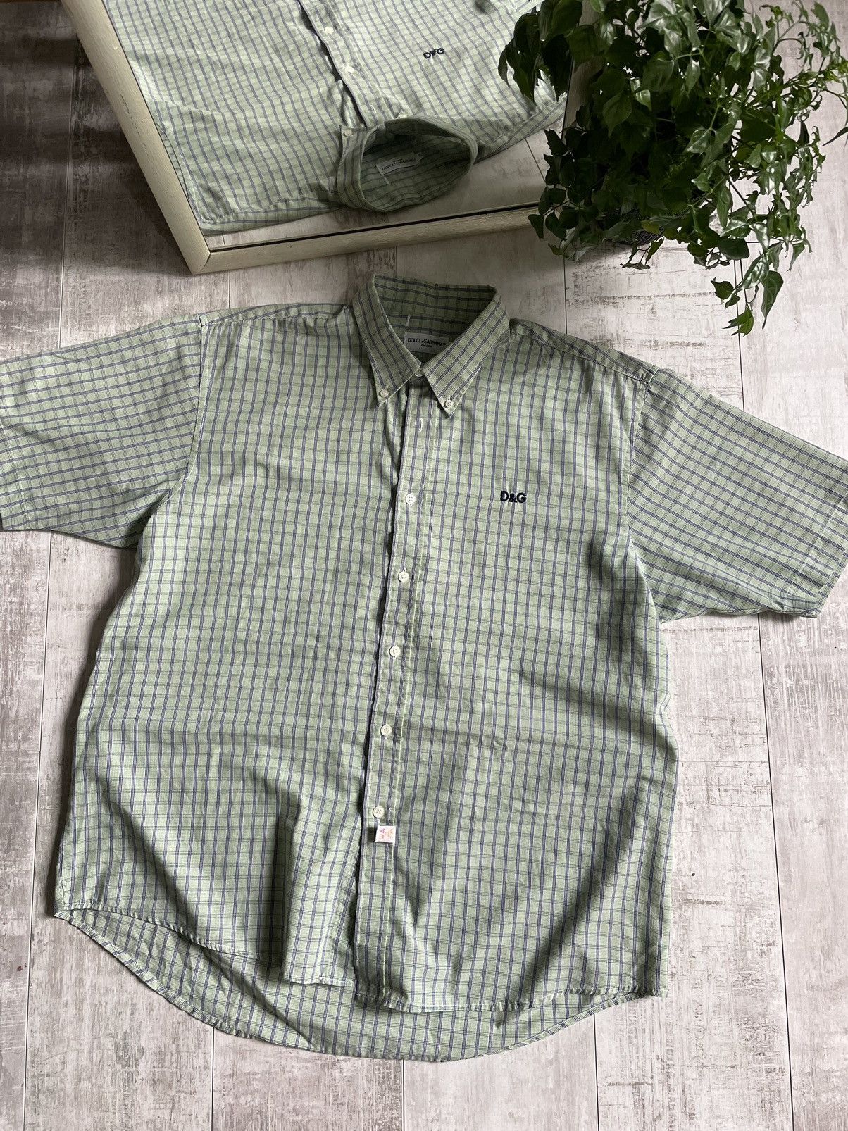 Dolce & Gabbana × Vintage Vintage Dolce & Gabbana Flannel Shirt Button Up Size US XL / EU 56 / 4 - 2 Thumbnail