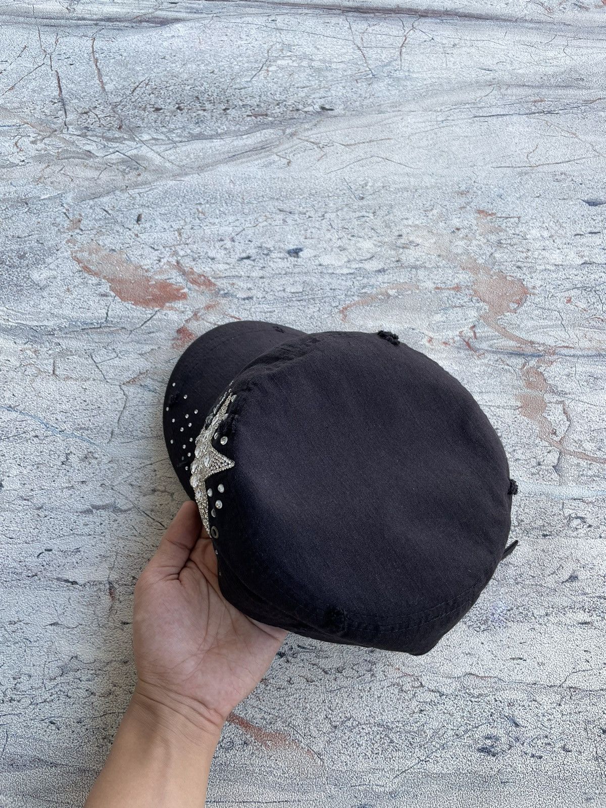 If Six Was Nine Y2K Distressed Glitter Patrol Hat Size ONE SIZE - 6 Thumbnail