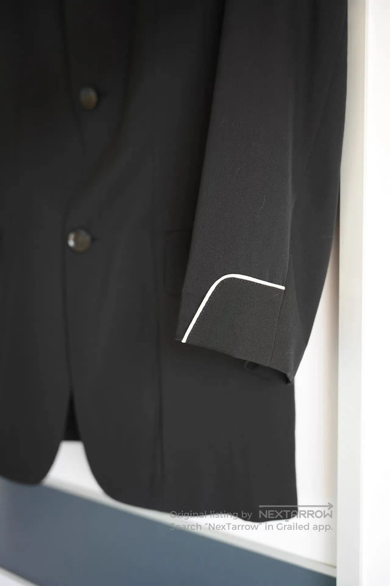 Yohji Yamamoto Black Collared Button. Size US L / EU 52-54 / 3 - 5 Thumbnail