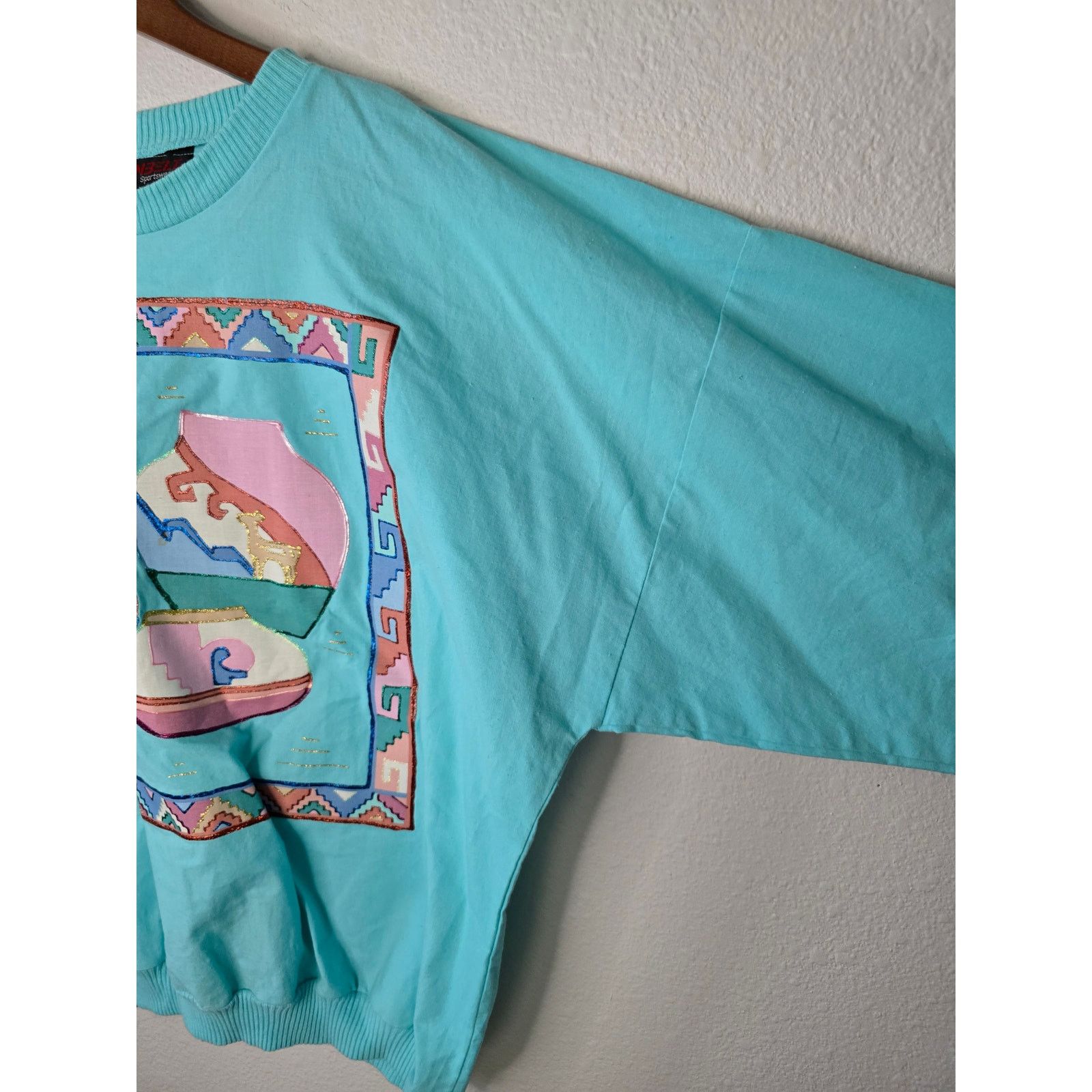 Vintage Vintage Southwest Aztec Crewneck Native American Sweatshirt Size US XL / EU 56 / 4 - 2 Thumbnail