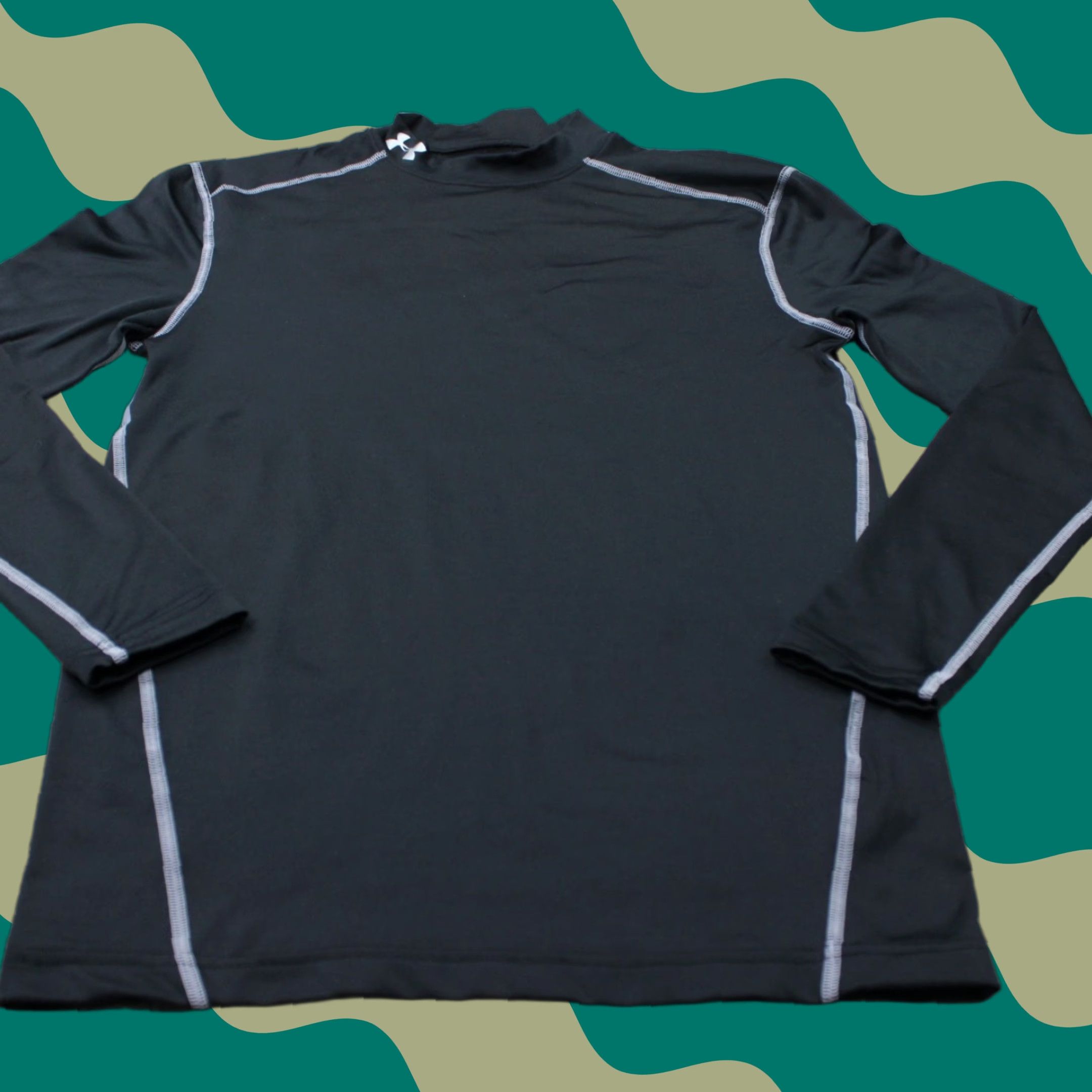Under Armour Under Armour ColdGear Polo Shirt Mens Large Black Stretch L/S Pullover Urban Logo Athletic Activewear Polo Shirt Mens Large Black Under Armour UA Tech Size US L / EU 52-54 / 3 - 1 Thumbnail
