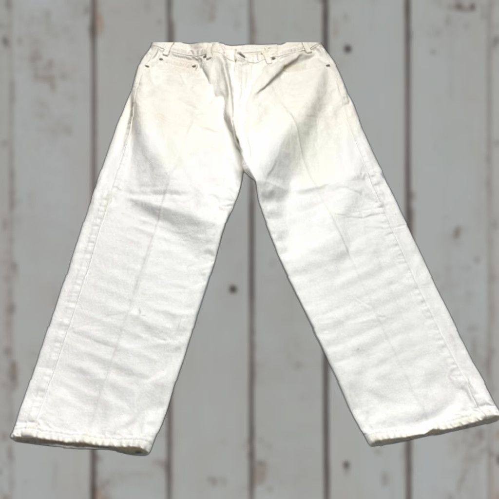 Levi's VINTAGE Levi's 501 Denim Jeans Mens 36x30 White Made in USA 90s Paper Tag 8515 Size US 36 / EU 52 - 1 Thumbnail