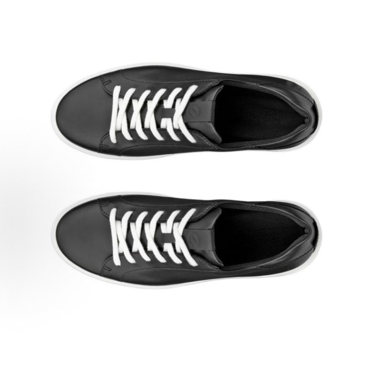 Ecco ECCO MEN'S 46 STREET TRAY BLACK LEATHER SNEAKER LACE UP NIB Size US 12 / EU 45 - 4 Thumbnail