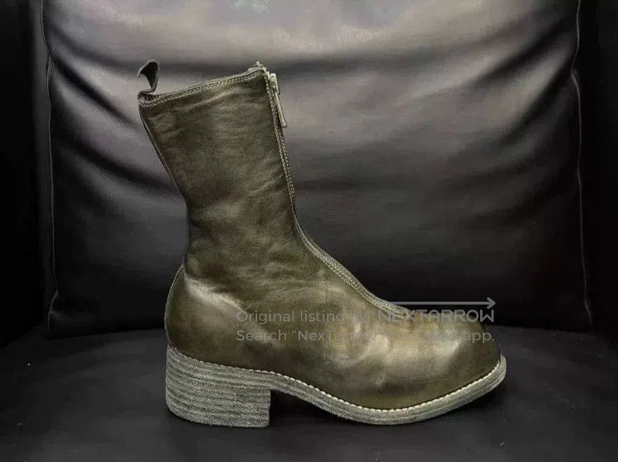 Guidi GUIDI Olive Green Front Zip Boots. Size US 5 / IT 35 - 3 Thumbnail