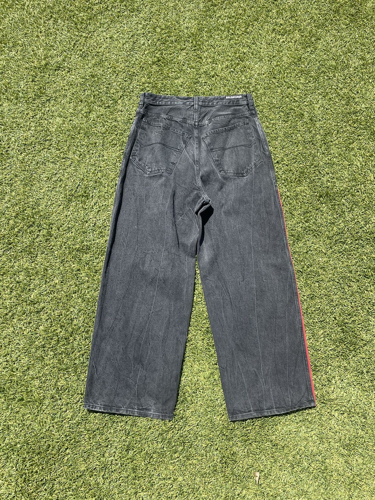Balenciaga SS21 Balenciaga Sporty B Denim Track Set Size US 31 - 5 Thumbnail