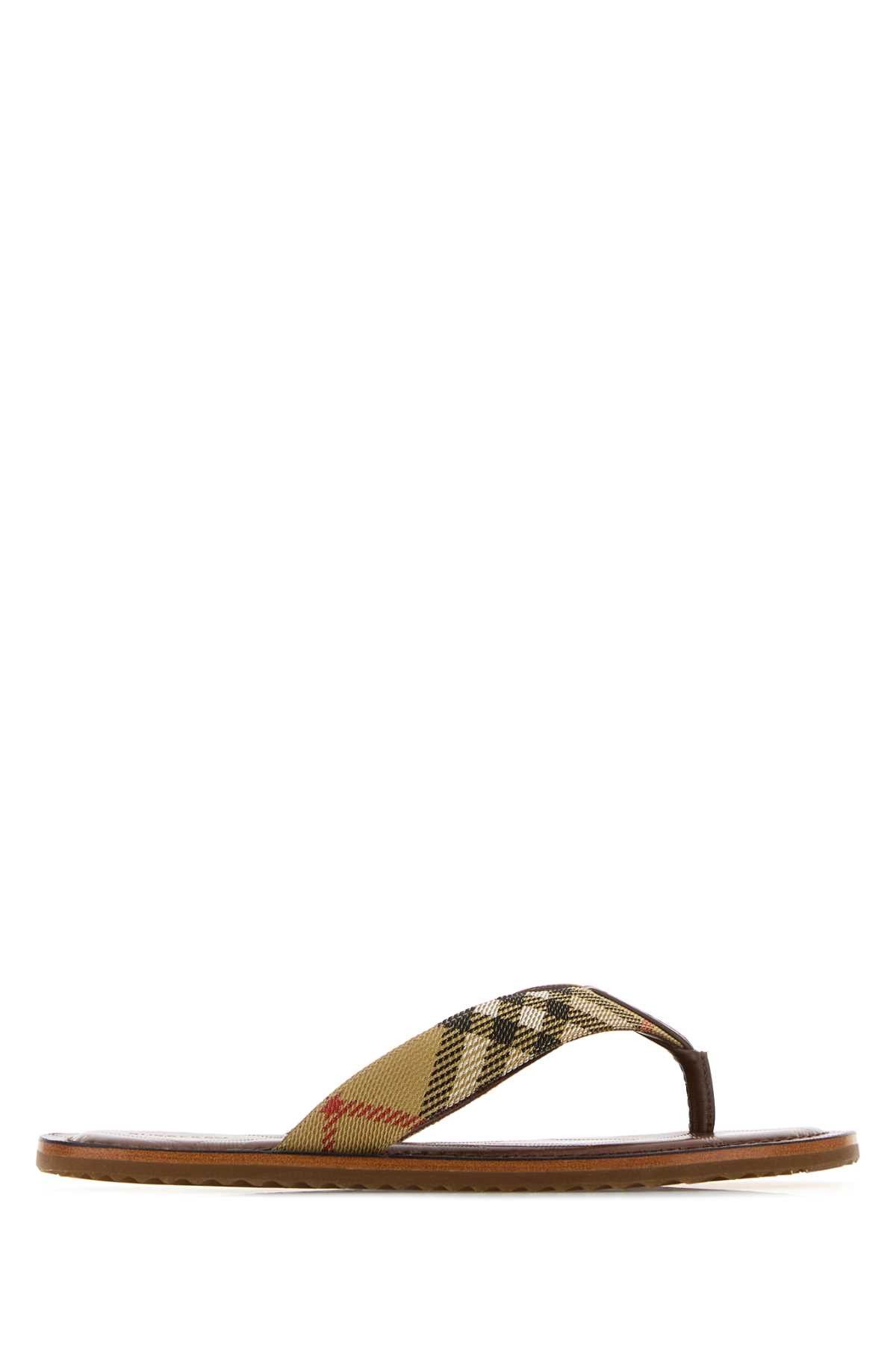 Burberry Embroidered Fabric Thong Slippers Size US 9 / IT 39 - 1 Thumbnail