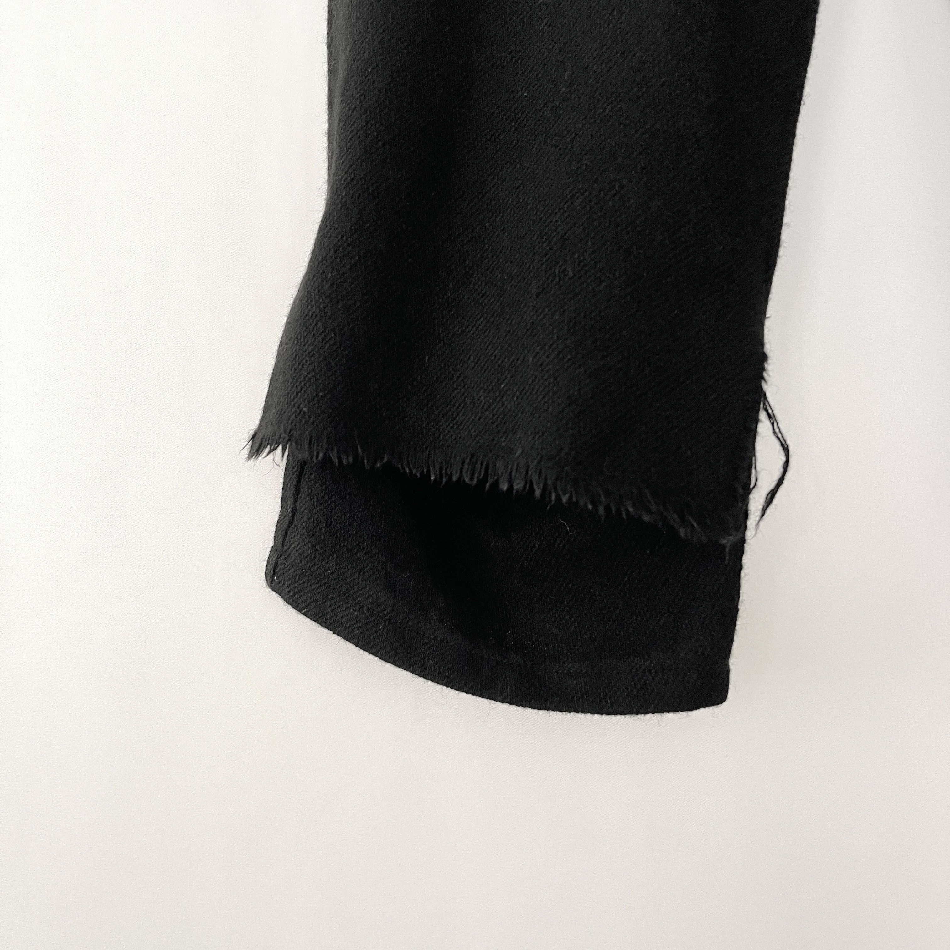 Yohji Yamamoto YOHJI YAMAMOTO Black Long Wool Shorts size 1 (XS-S) Size 26" / US 2 / IT 38 - 2 Thumbnail