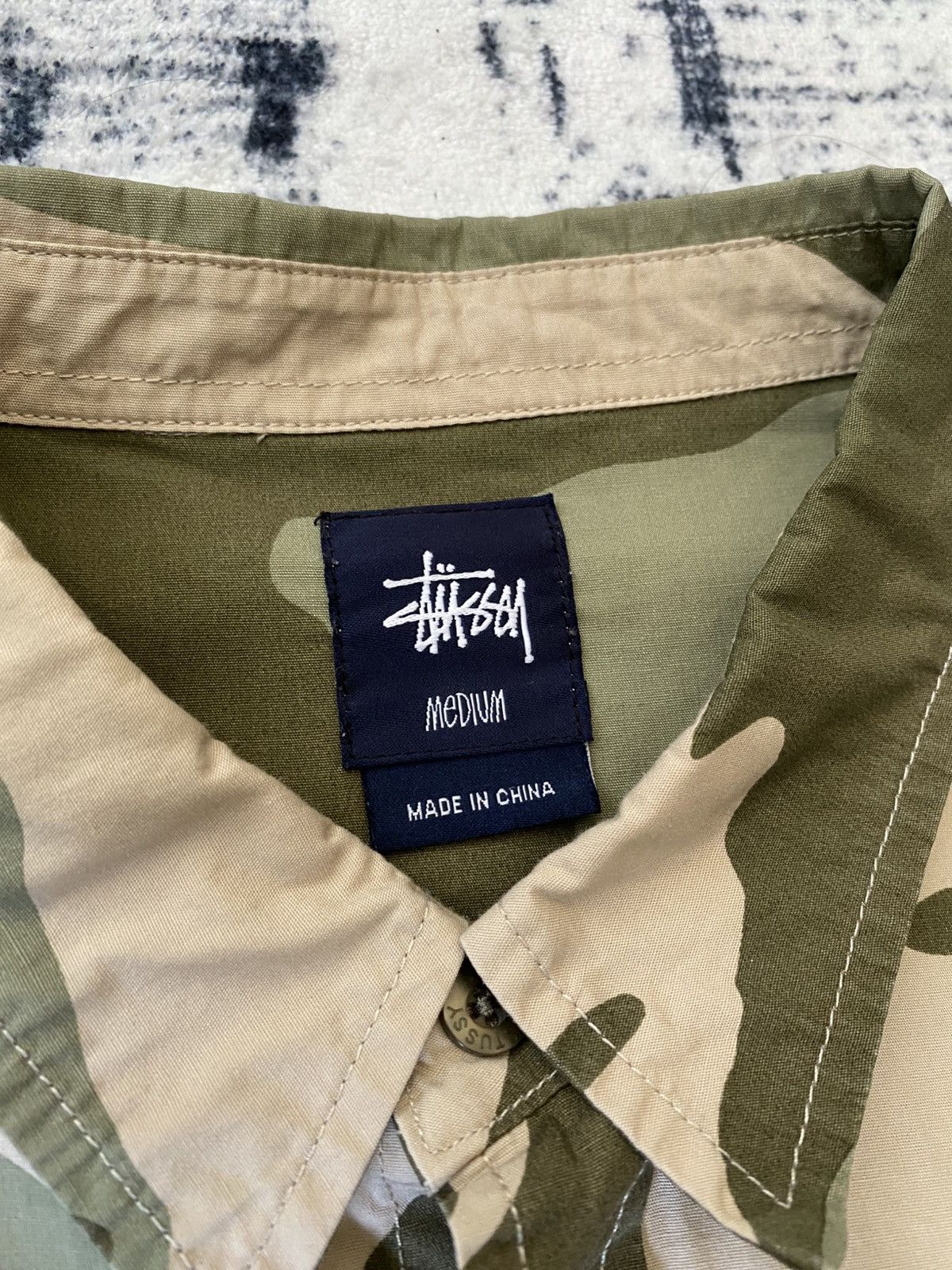 Stussy Stussy Desert Camo Button Down Shirt L/S Y2K Size US M / EU 48-50 / 2 - 5 Thumbnail