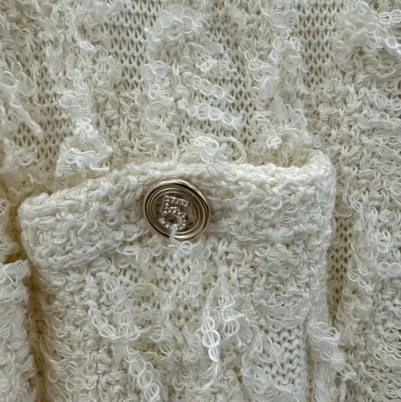Chanel Chanel Women's White Cotton Jacket . Size M / US 6-8 / IT 42-44 - 5 Thumbnail