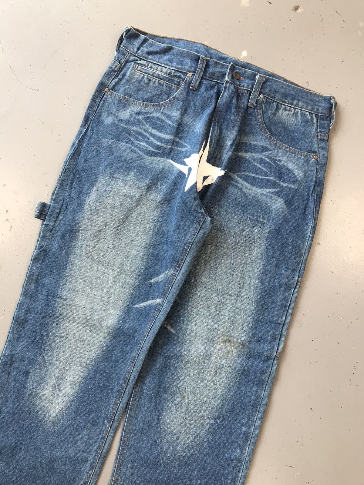 Japanese Brand × Vintage Vintage ape seagull star ⭐️ printed denim Size US 33 - 4 Thumbnail