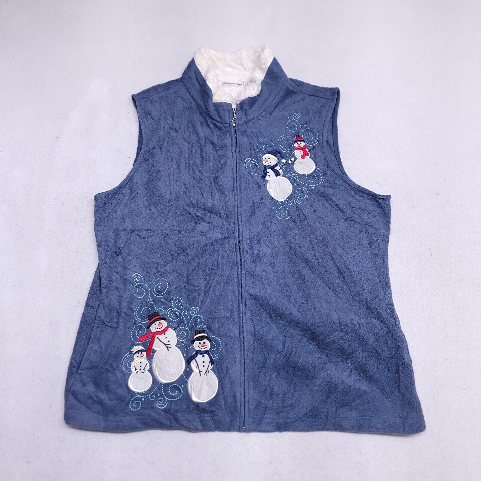 Croft & Barrow Croft & Barrow Casual Zip Up Jacket Vest Womens Size L Blue Size L / US 10 / IT 46 - 2 Thumbnail