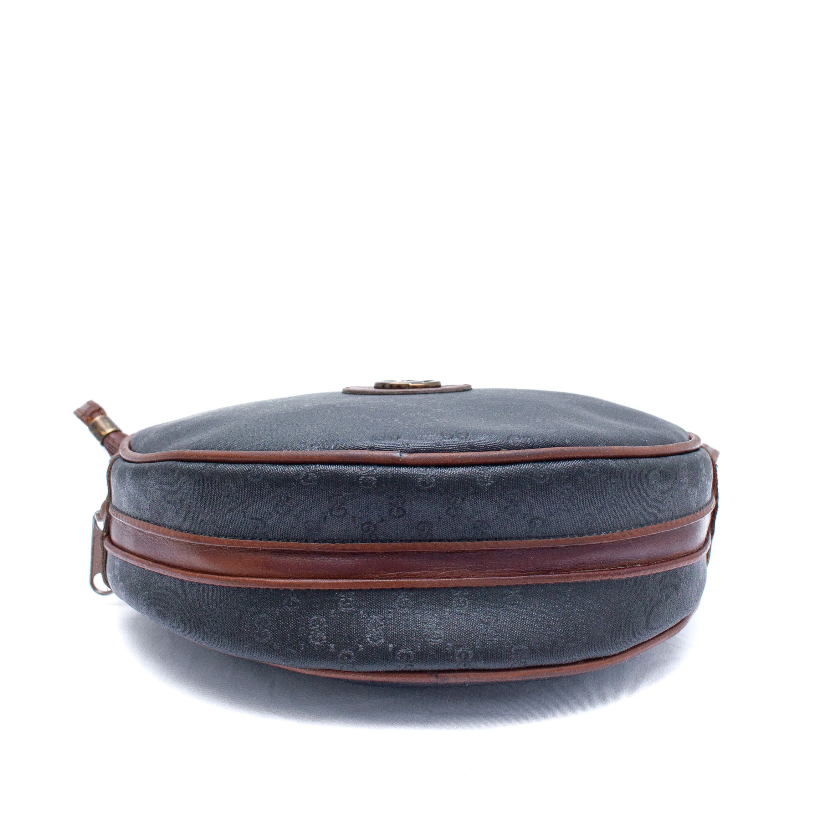 Gucci × Vintage GUCCI Vintage Shoulder/Crosbody Round Bag Black Monogram Size ONE SIZE - 7 Thumbnail